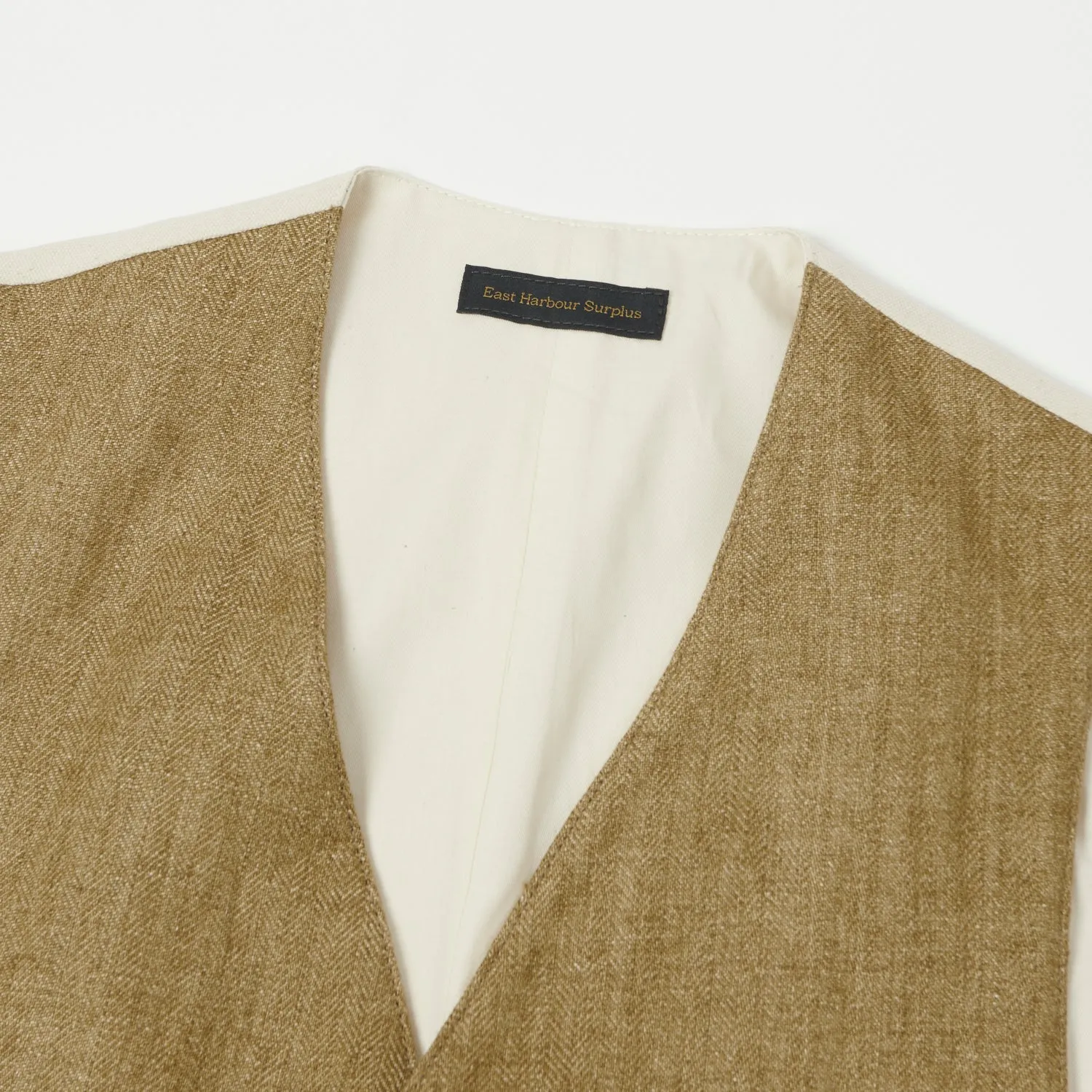 East Harbour Surplus 'Smith' Vest - Herringbone Brown/White sold by Son of a Stag product image thumbnail 4