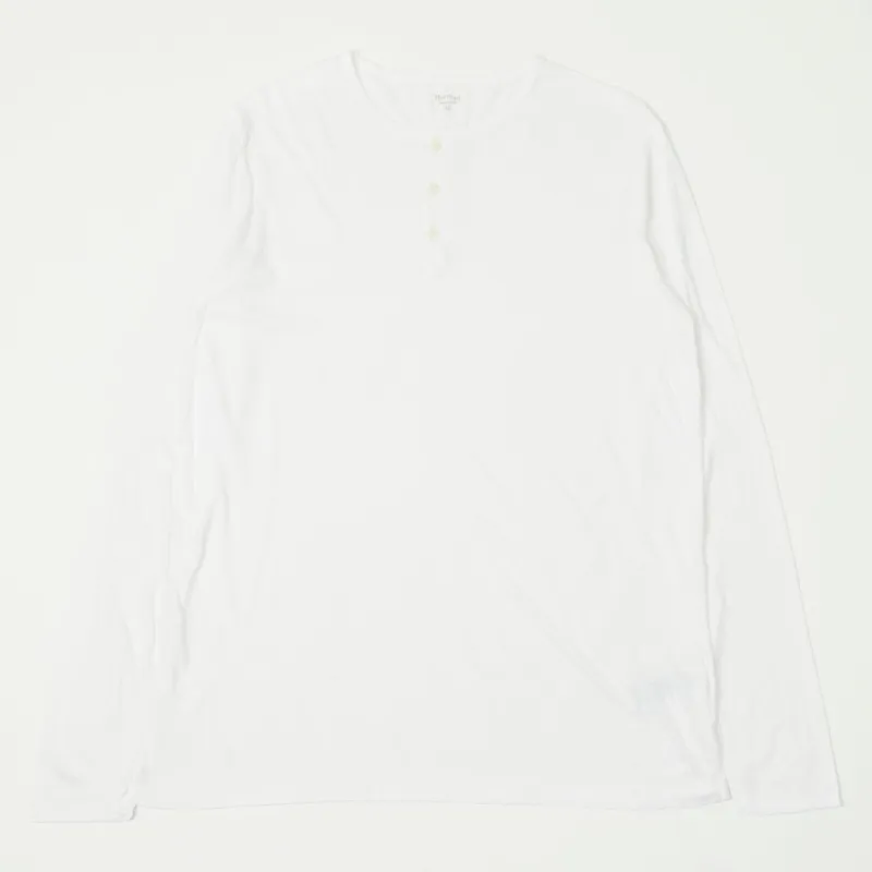 Hartford Lightweight Jersey Henley - White sold by Son of a Stag
