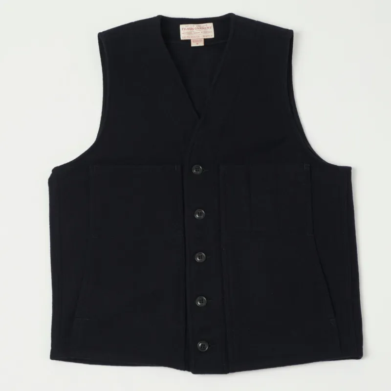 Filson Mackinaw Wool Vest - Dark Navy sold by Son of a Stag
