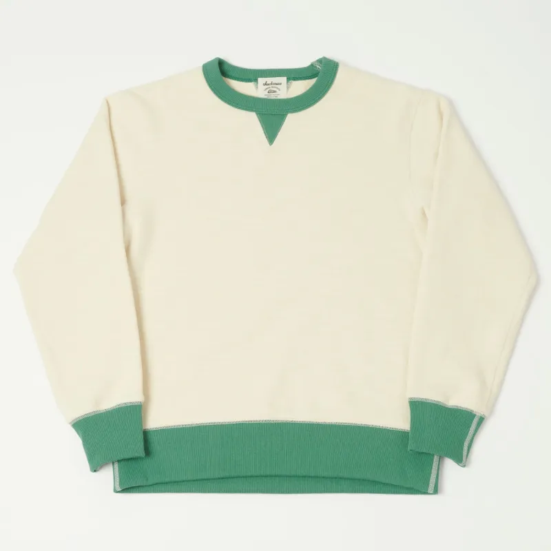 Jackman GG Crewneck Sweatshirt - Ivory/Green sold by Son of a Stag