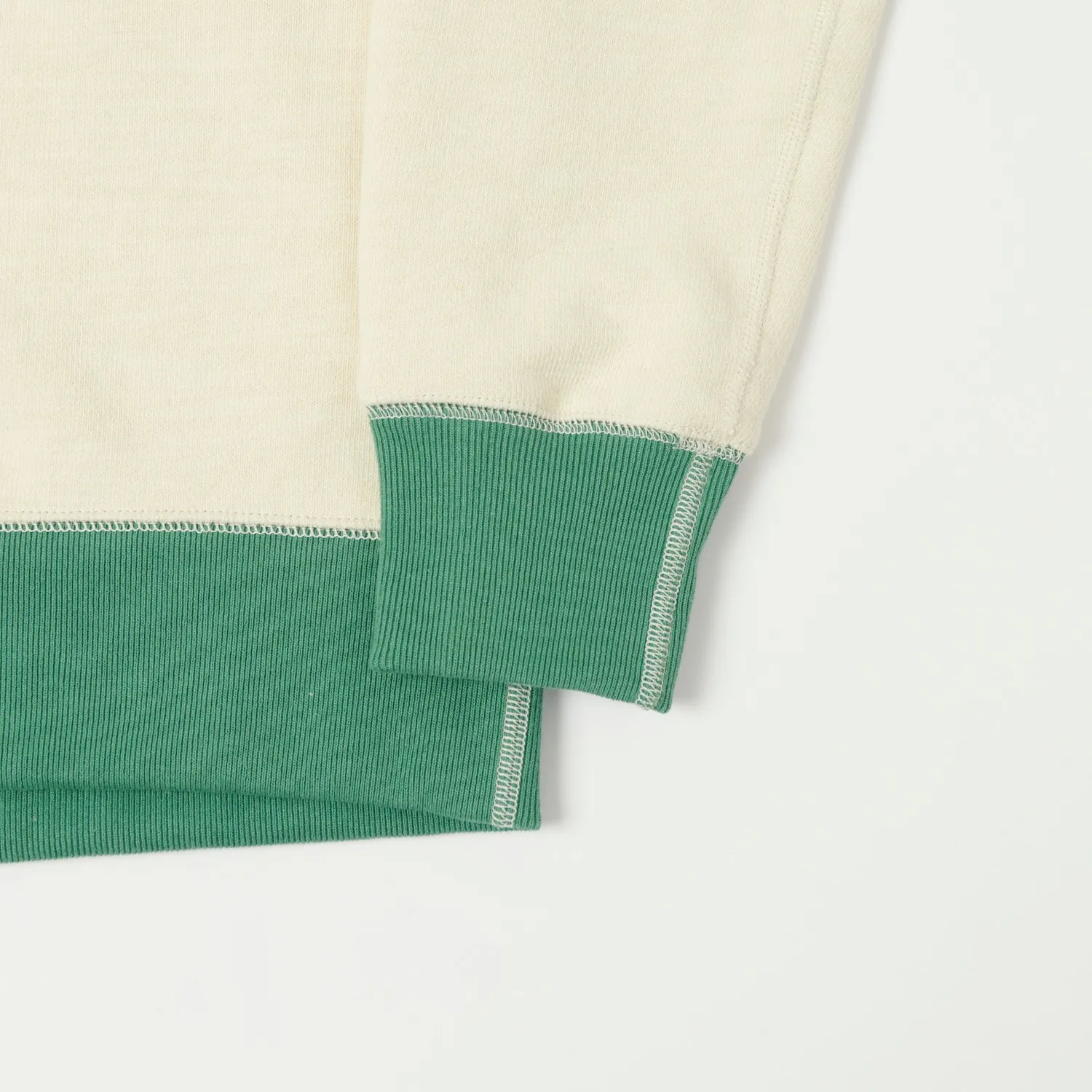 Jackman GG Crewneck Sweatshirt - Ivory/Green sold by Son of a Stag product image thumbnail 4