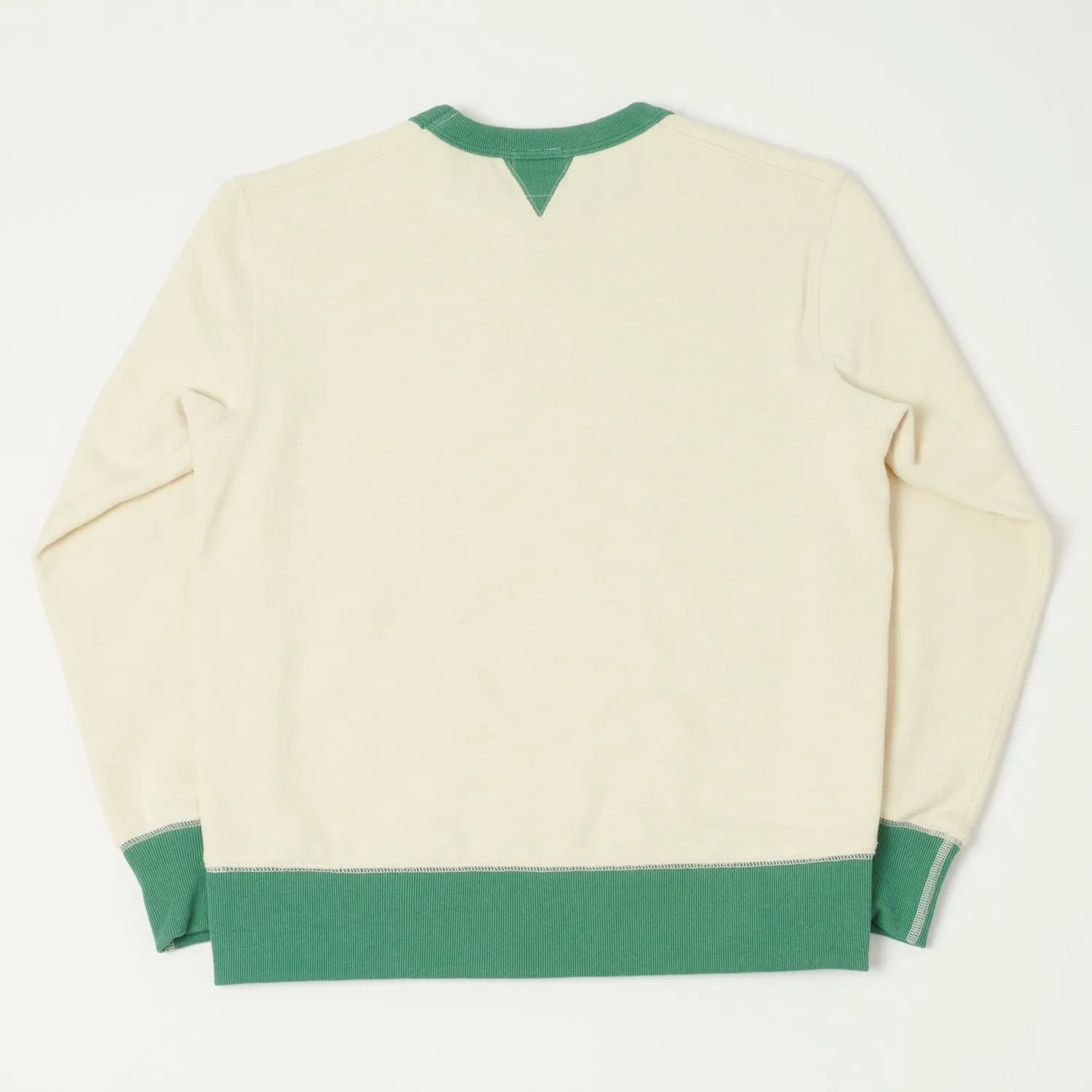 Jackman GG Crewneck Sweatshirt - Ivory/Green sold by Son of a Stag product image thumbnail 3