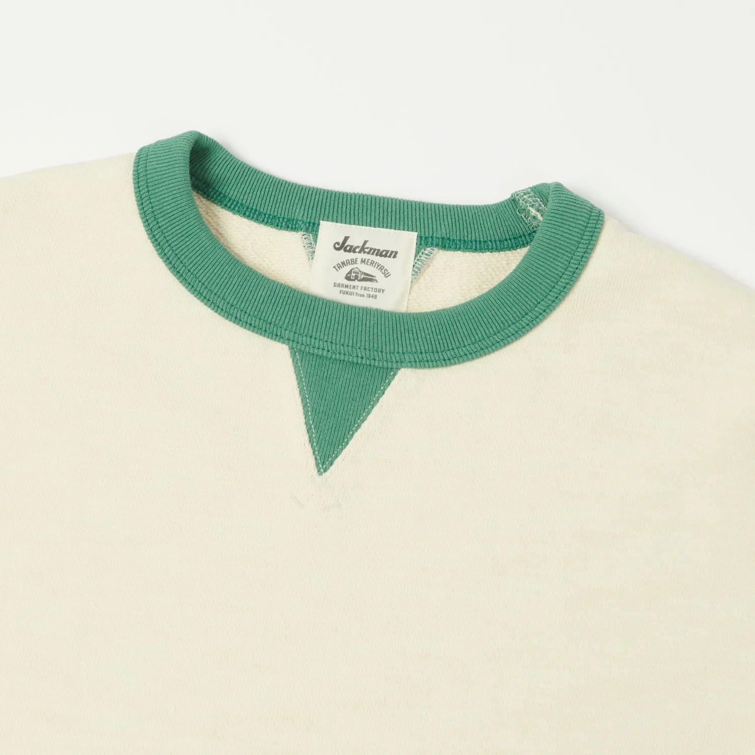 Jackman GG Crewneck Sweatshirt - Ivory/Green sold by Son of a Stag product image thumbnail 2
