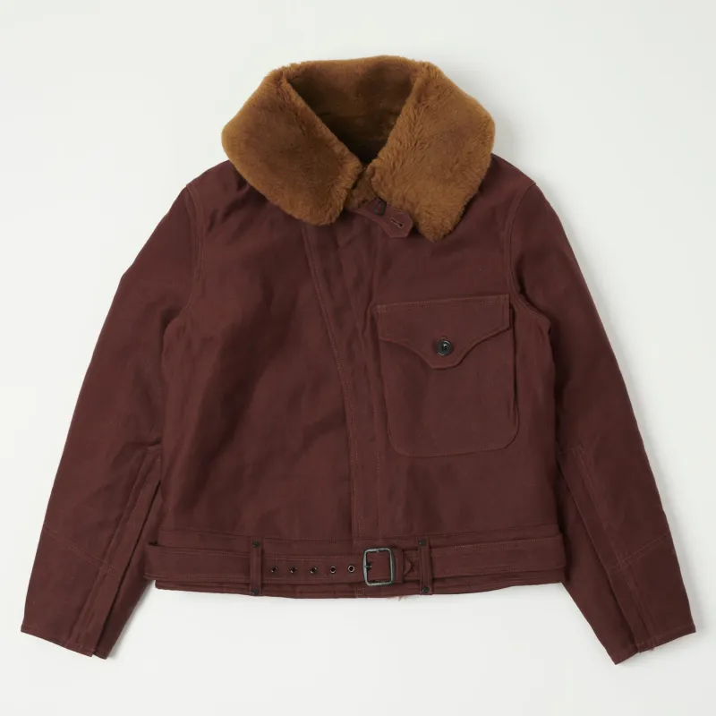 Freewheelers & Co 'Wind Master' Winter Flying Jacket - Red Brown sold by Son of a Stag