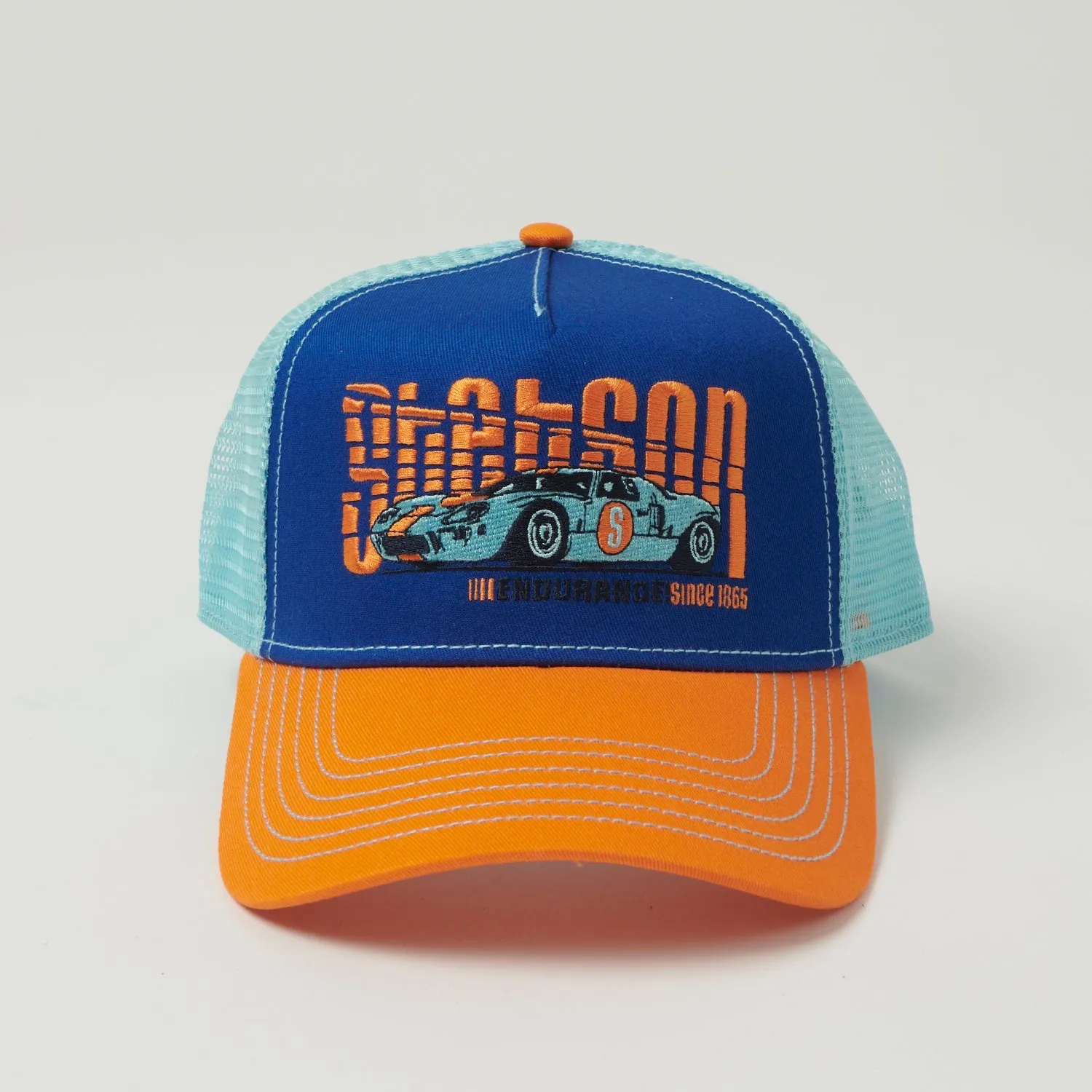 Stetson 'Endurance' Trucker Cap - Orange/Blue sold by Son of a Stag product image thumbnail 2