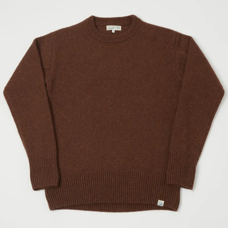 Merz b. Schwanen 'Good Basics' Wool Cashmere Knit Pullover - Chestnut sold by Son of a Stag