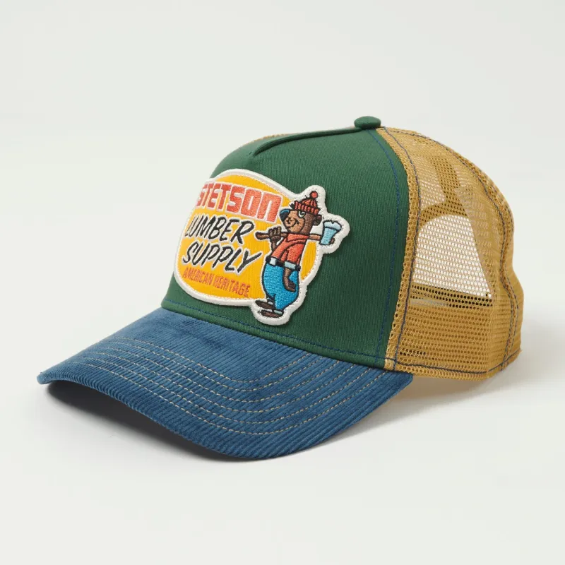 Stetson 'Lumber Supply' Trucker Cap - Blue/Green/Tan sold by Son of a Stag