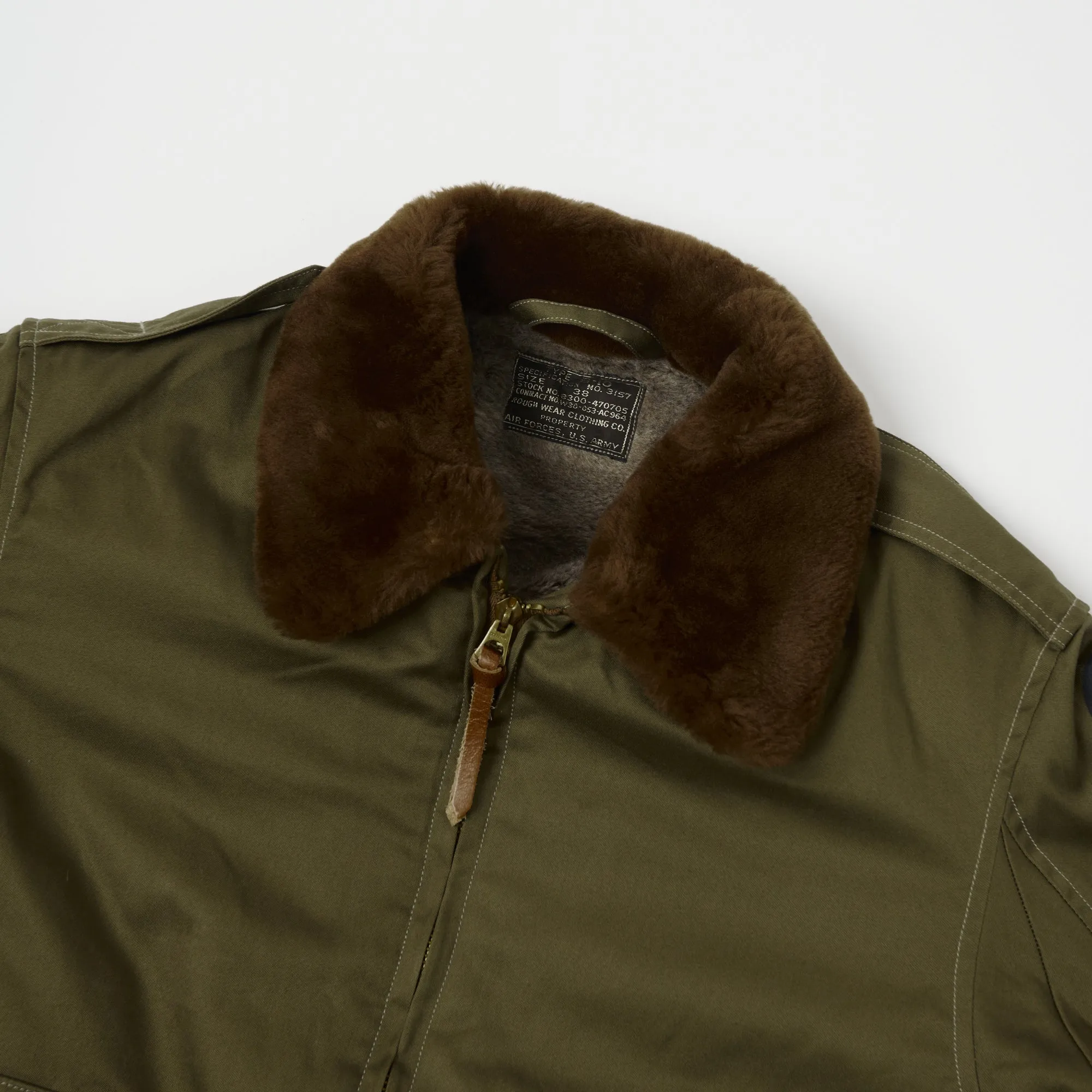 Buzz Rickson's 'Rough Wear Clothing Co' B-10 Flight Jacket - Olive Drab sold by Son of a Stag product image thumbnail 2