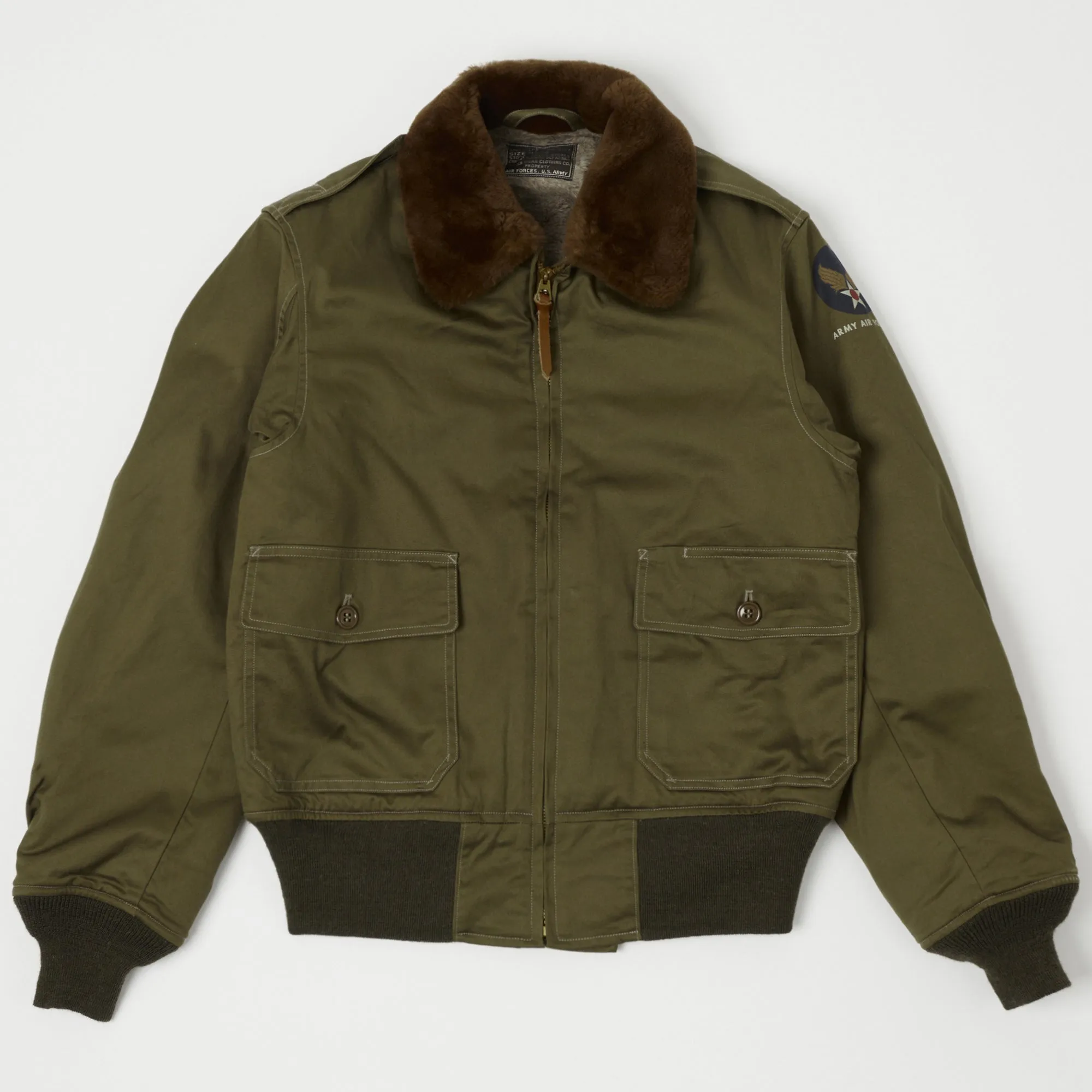 Buzz Rickson's 'Rough Wear Clothing Co' B-10 Flight Jacket - Olive Drab sold by Son of a Stag
