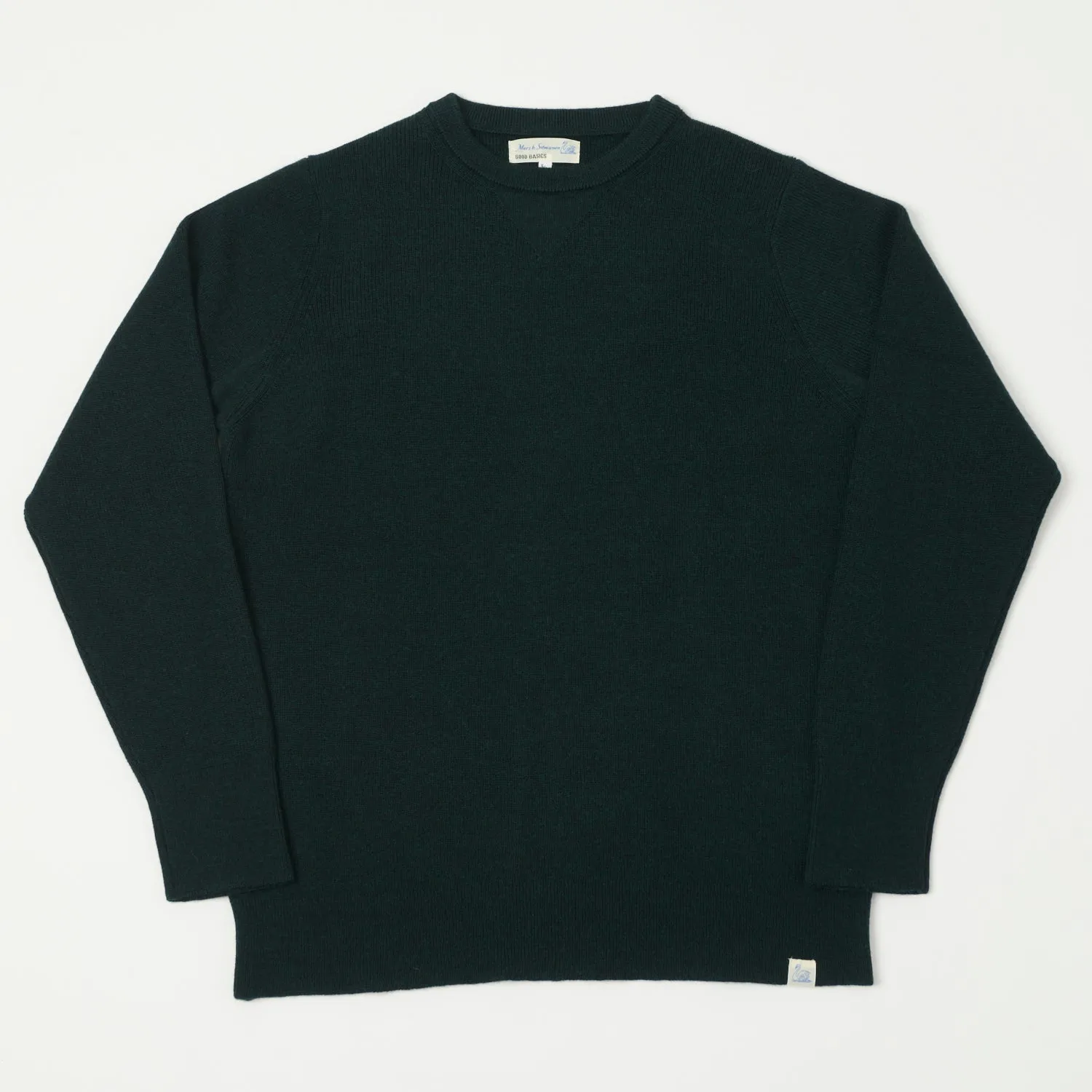 Merz b. Schwanen 'Good Basics' Extra Fine Merino Wool Pullover - Dark Teal sold by Son of a Stag