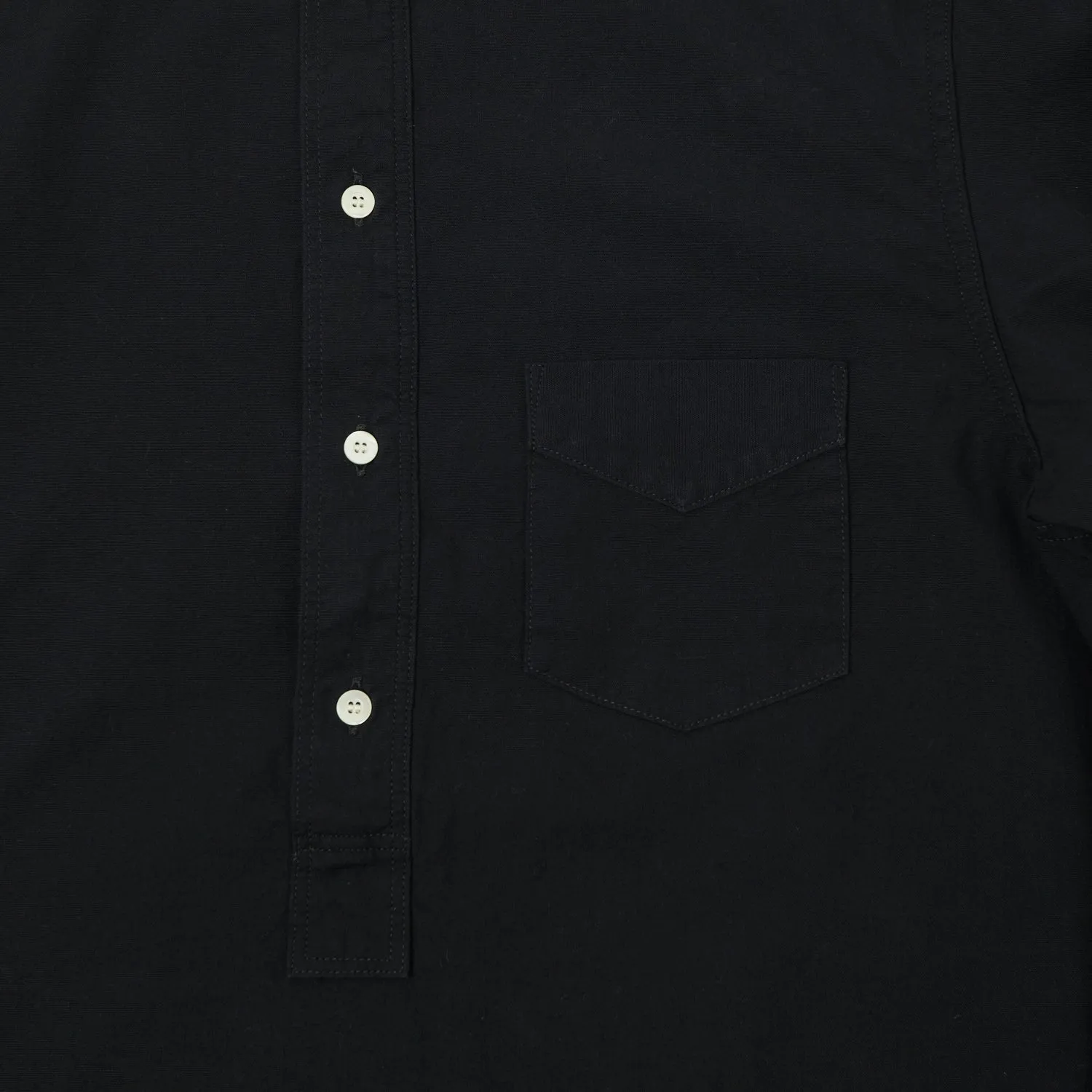 FULLCOUNT 4900 Stand Collar Pullover Chambray Shirt - Black sold by Son of a Stag product image thumbnail 4