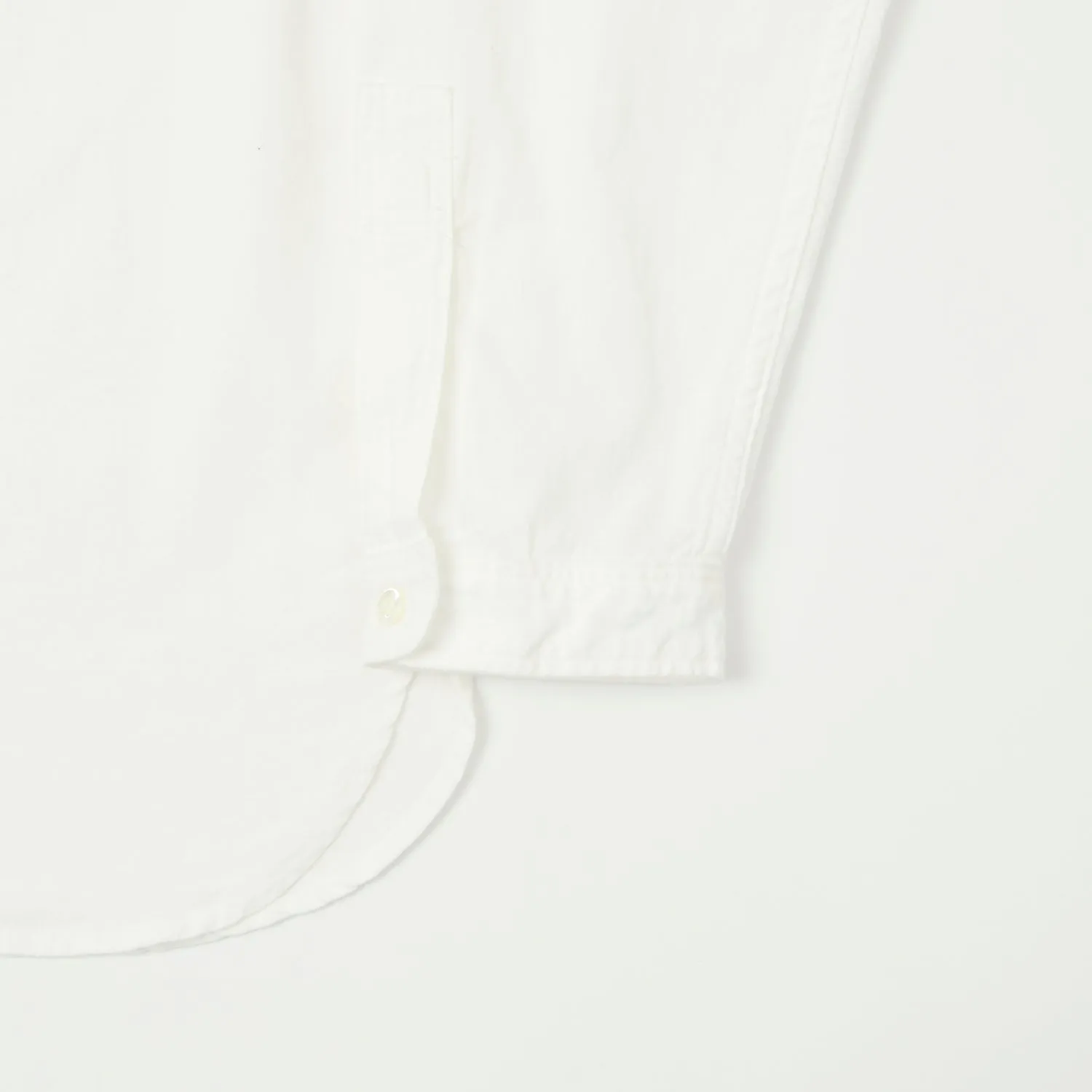 FULLCOUNT 4900 Stand Collar Pullover Chambray Shirt - White sold by Son of a Stag product image thumbnail 3