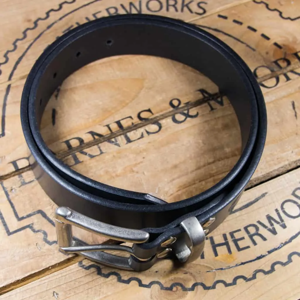 Barnes & Moore Garrison Belt - Black/Nickel sold by Son of a Stag product image thumbnail 2