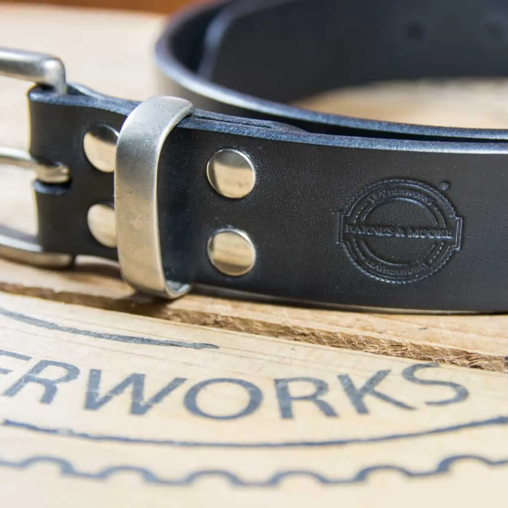 Barnes & Moore Garrison Belt - Black/Nickel sold by Son of a Stag product image thumbnail 3