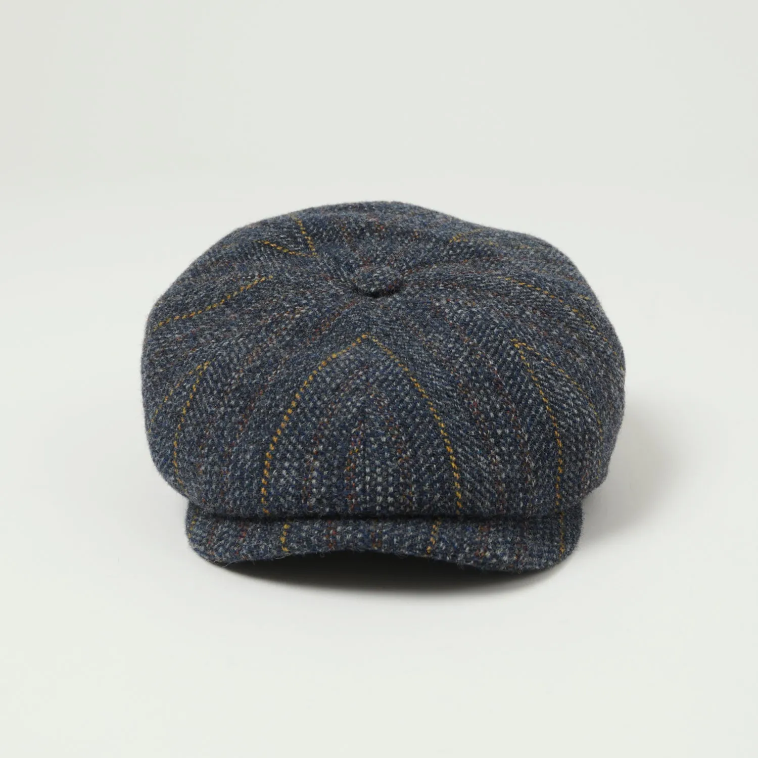 Stetson Hatteras Virgin Wool Flat Cap - Blue Stripe sold by Son of a Stag product image thumbnail 2