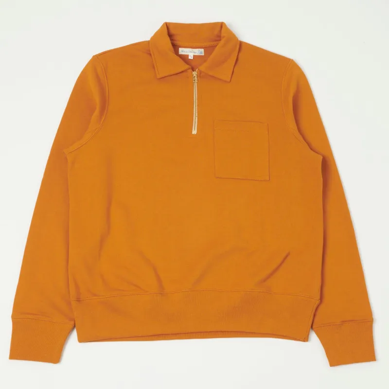 Merz b. Schwanen 342Z Half Zip Sweatshirt - Desert Sun sold by Son of a Stag