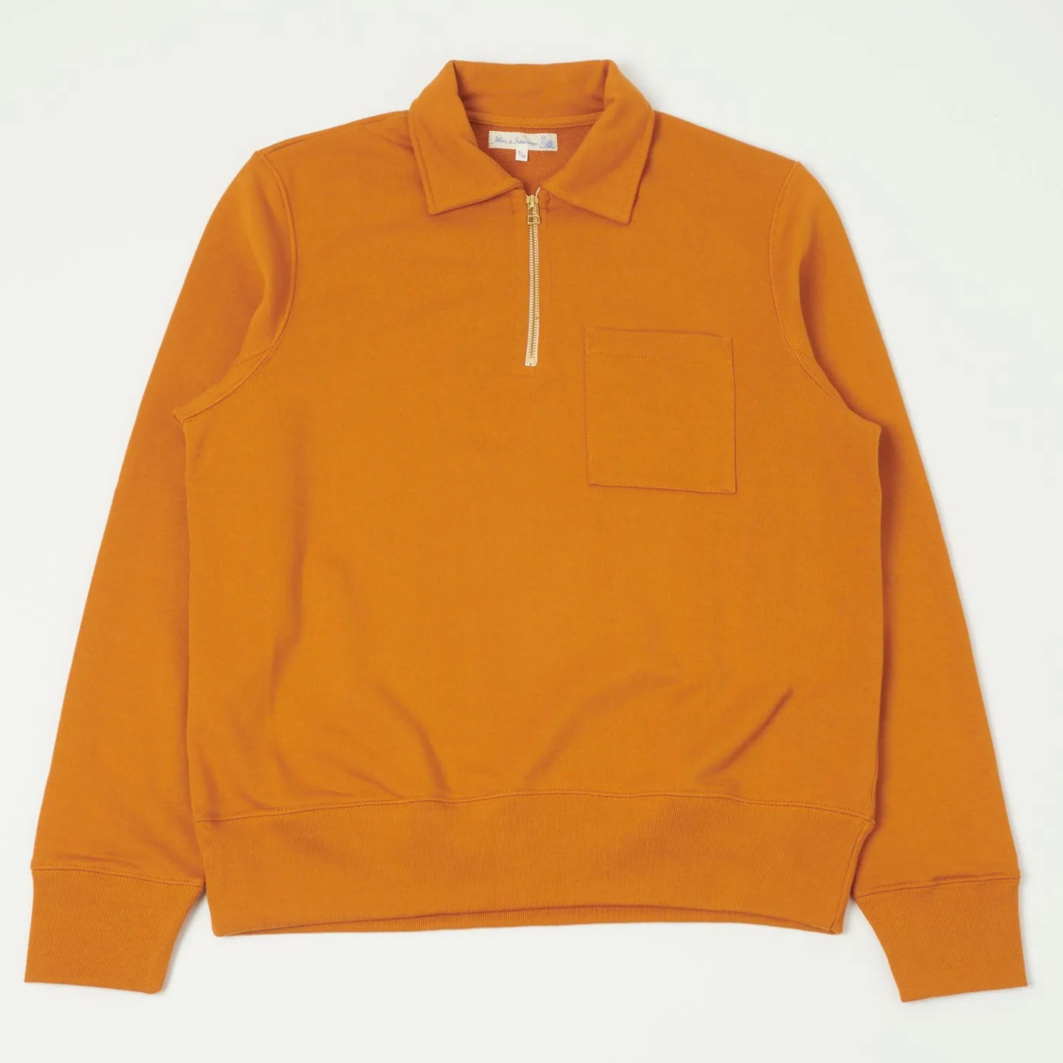 Merz b. Schwanen 342Z Half Zip Sweatshirt - Desert Sun sold by Son of a Stag