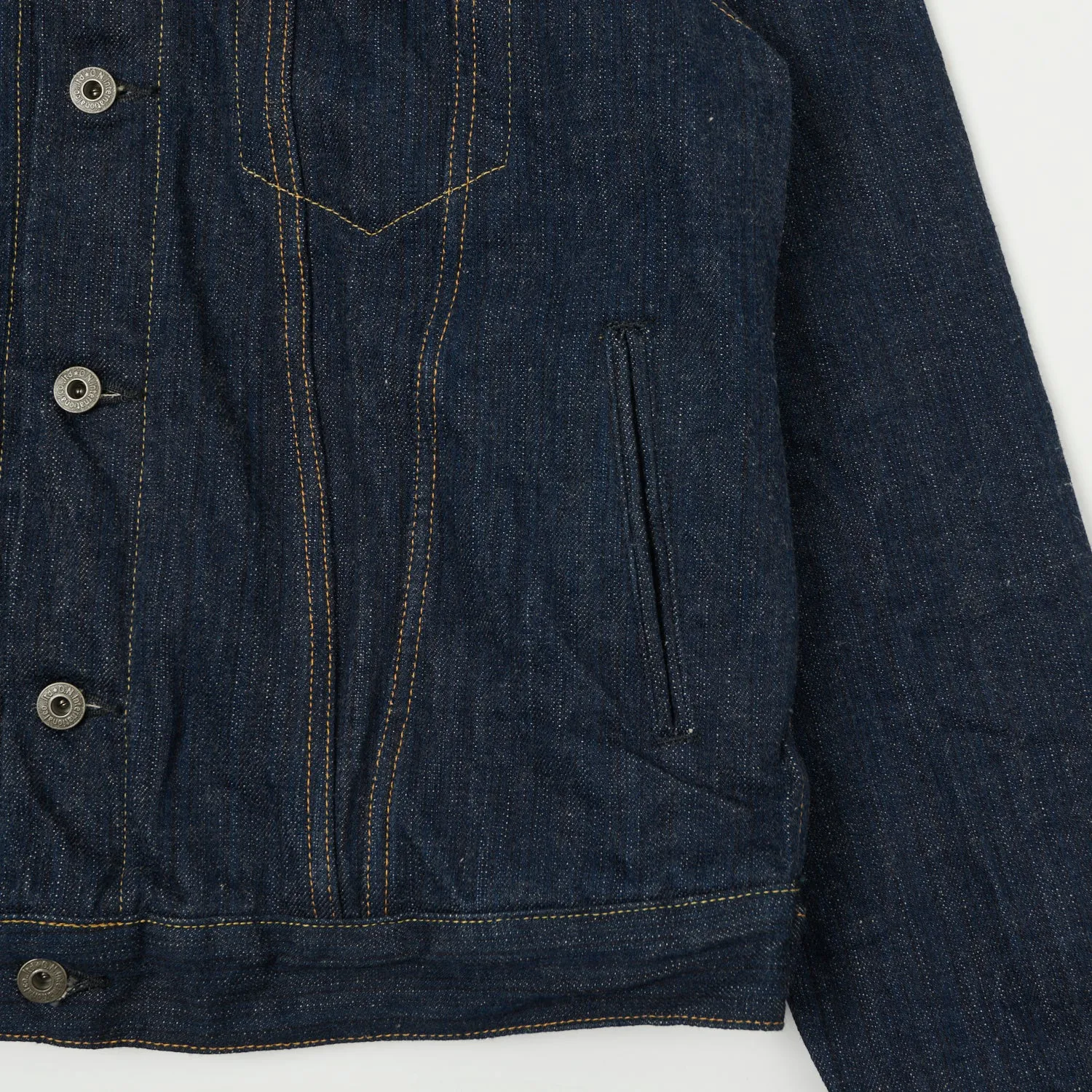 ONI Denim 02527P Kiwami 16oz Type III Denim Jacket - One Wash sold by Son of a Stag product image thumbnail 5