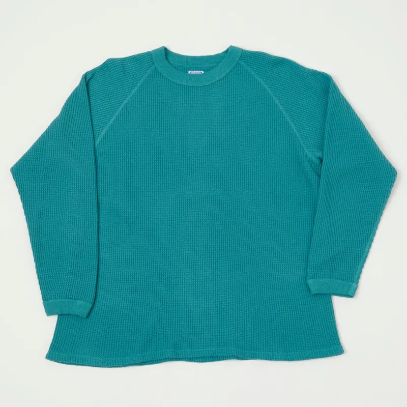 Dubbleworks Long Sleeve Heavy Waffle Tee - Turquoise sold by Son of a Stag