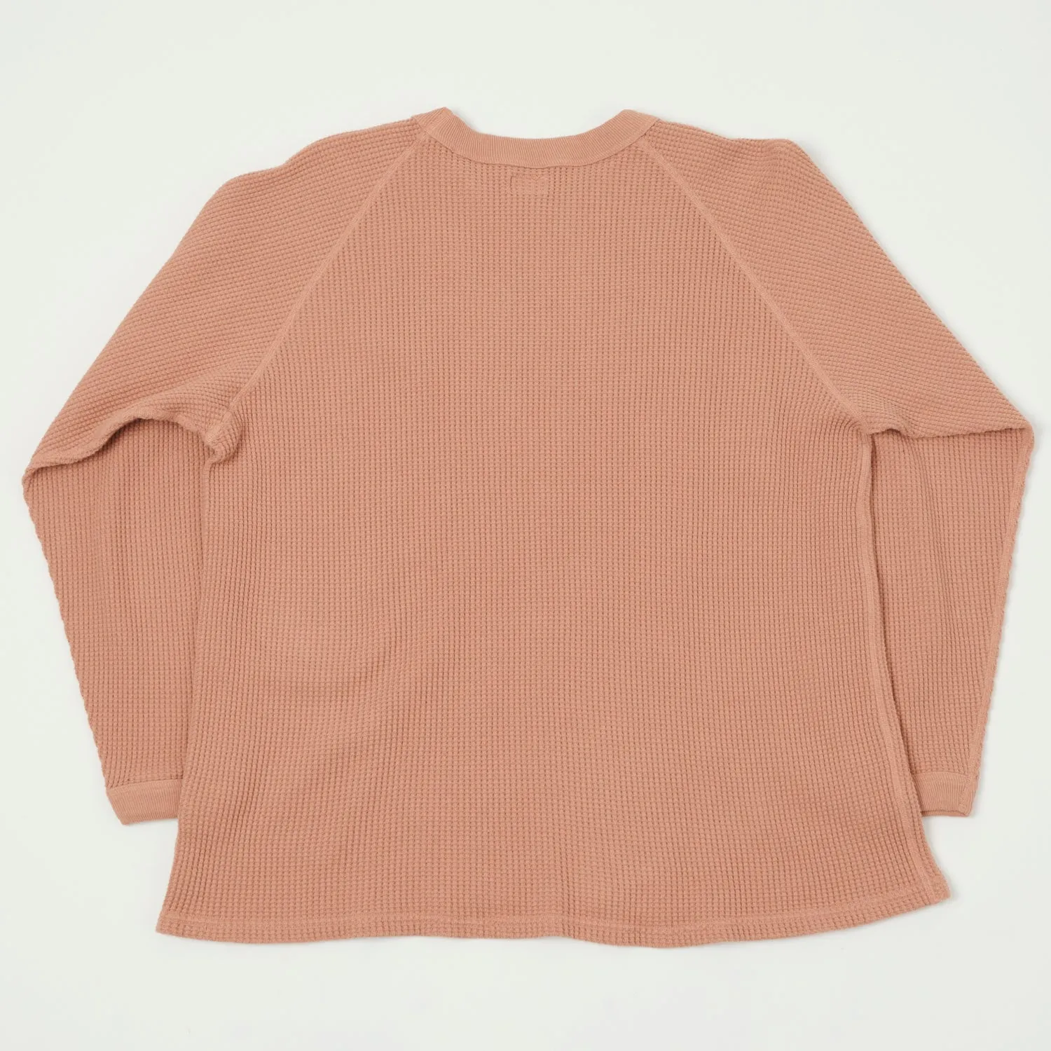 Dubbleworks Long Sleeve Heavy Waffle Tee - Salmon Pink sold by Son of a Stag product image thumbnail 4