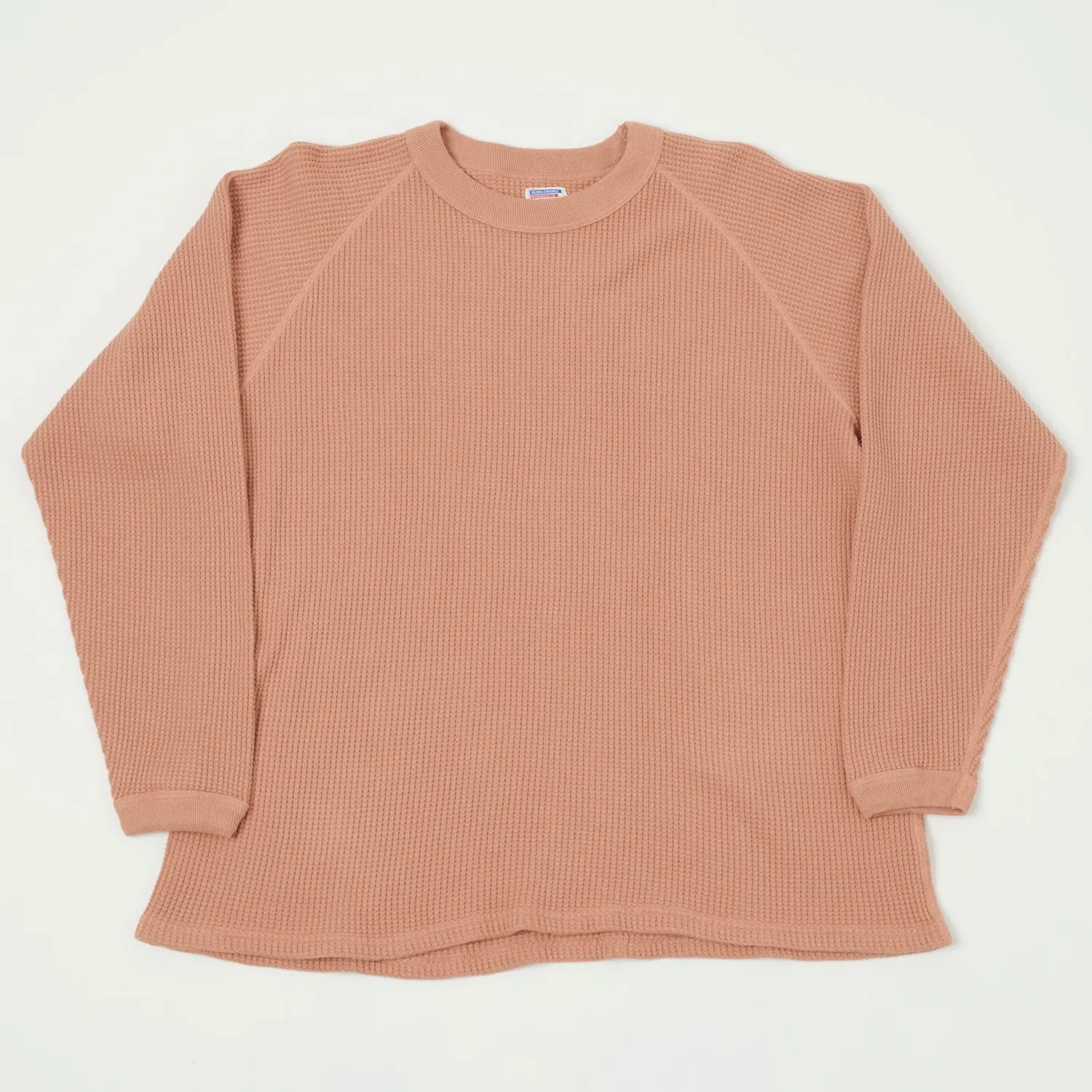 Dubbleworks Long Sleeve Heavy Waffle Tee - Salmon Pink sold by Son of a Stag