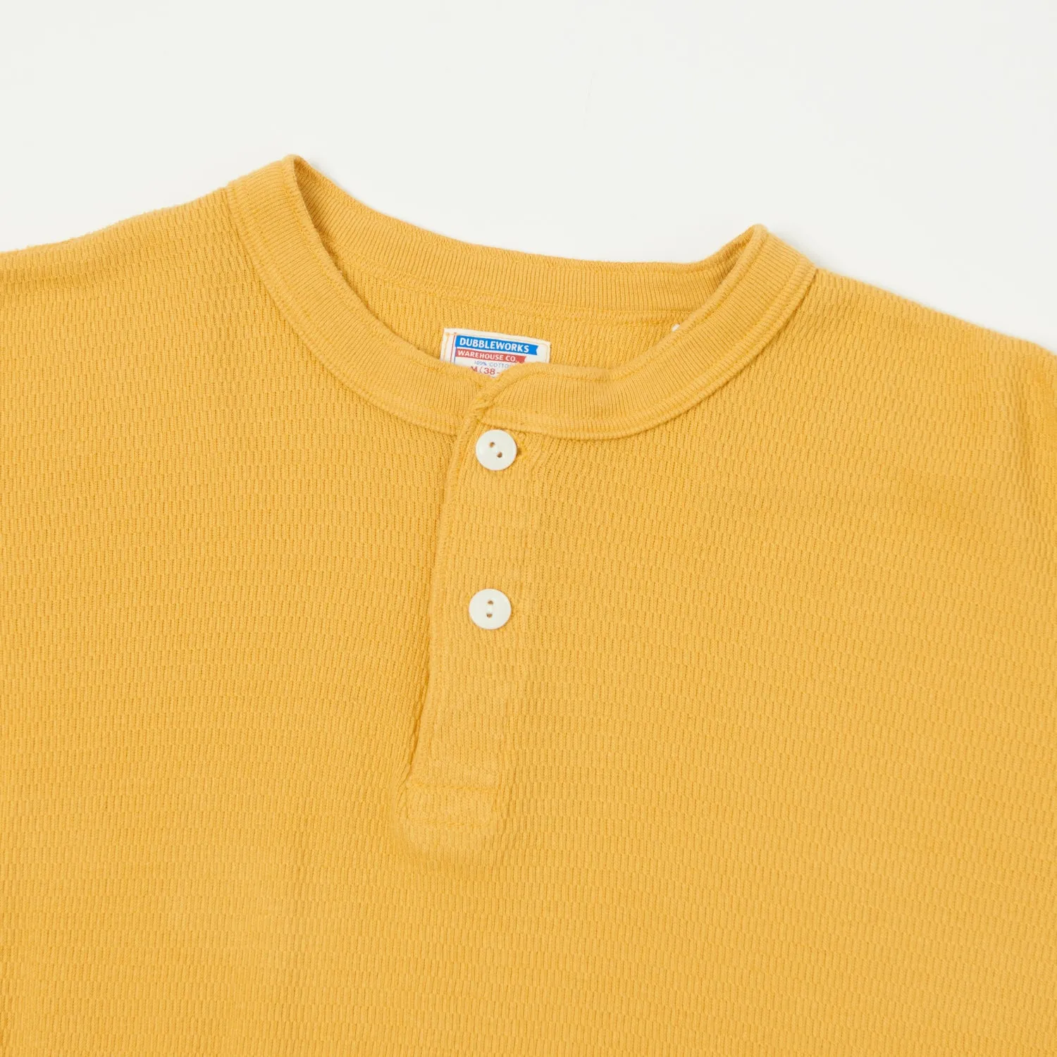 Dubbleworks Long Sleeve Thermal Henley - Citrus sold by Son of a Stag product image thumbnail 2