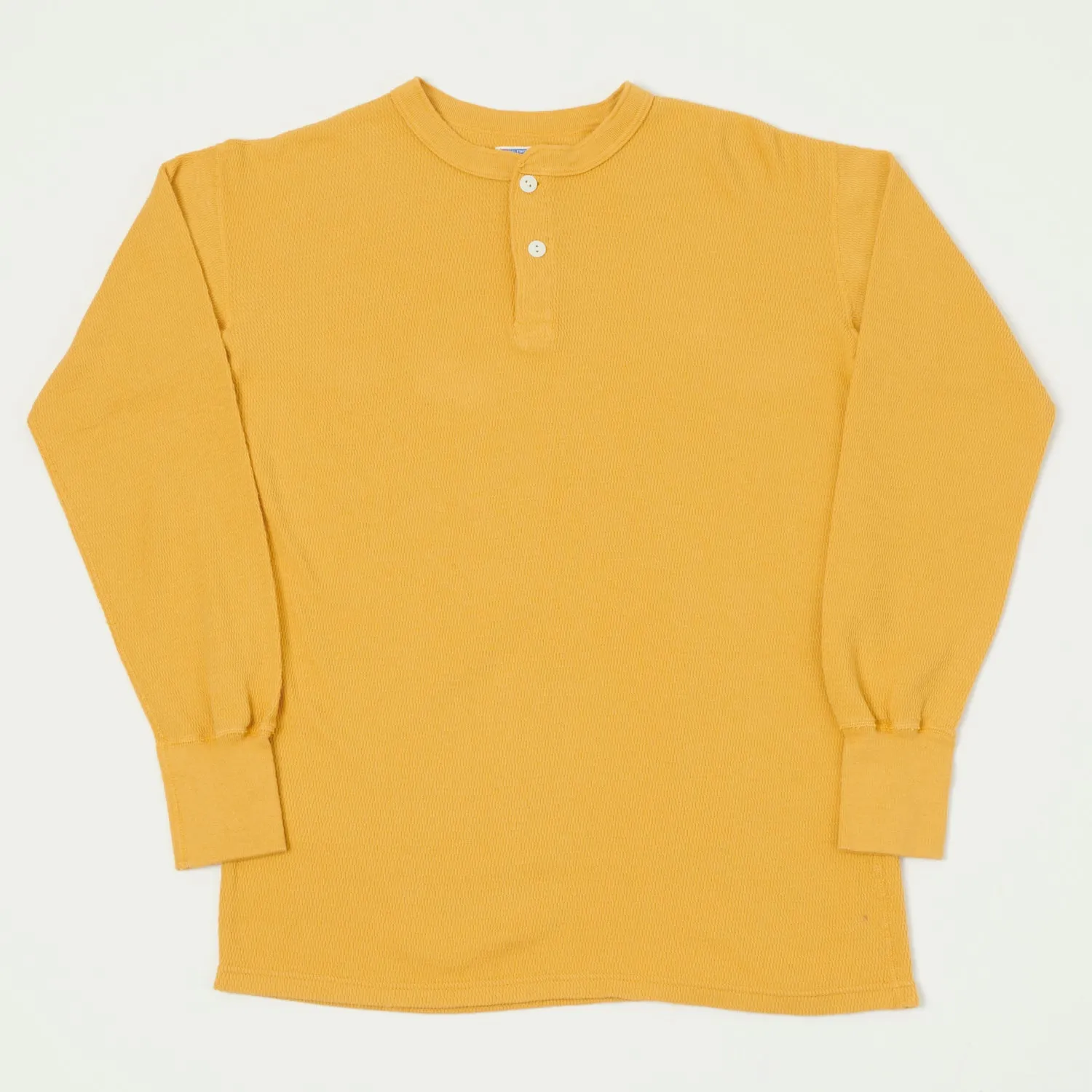 Dubbleworks Long Sleeve Thermal Henley - Citrus sold by Son of a Stag