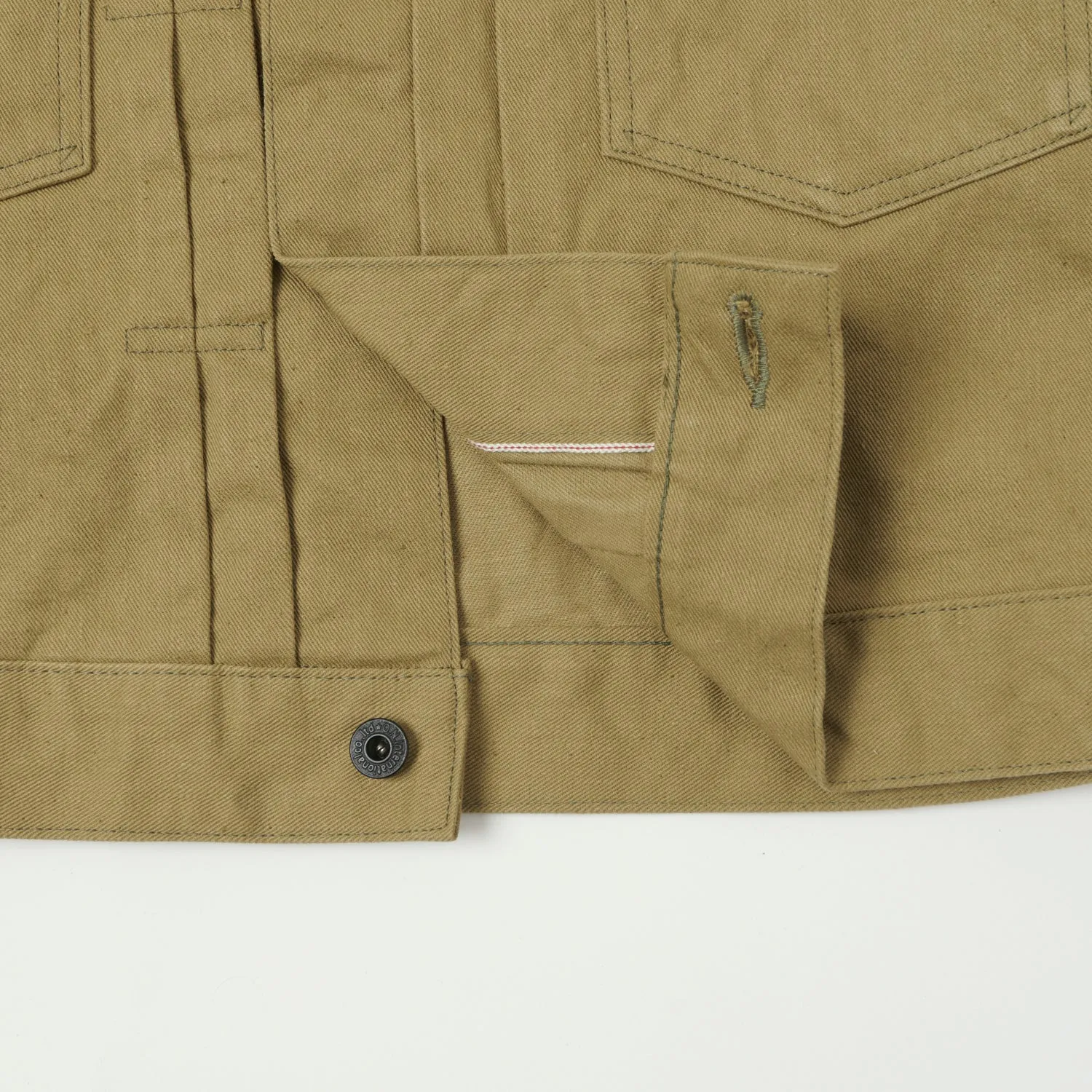 ONI Denim 02517-BRD 'British Drill' Type-II Denim Jacket - Tan One Wash sold by Son of a Stag product image thumbnail 3