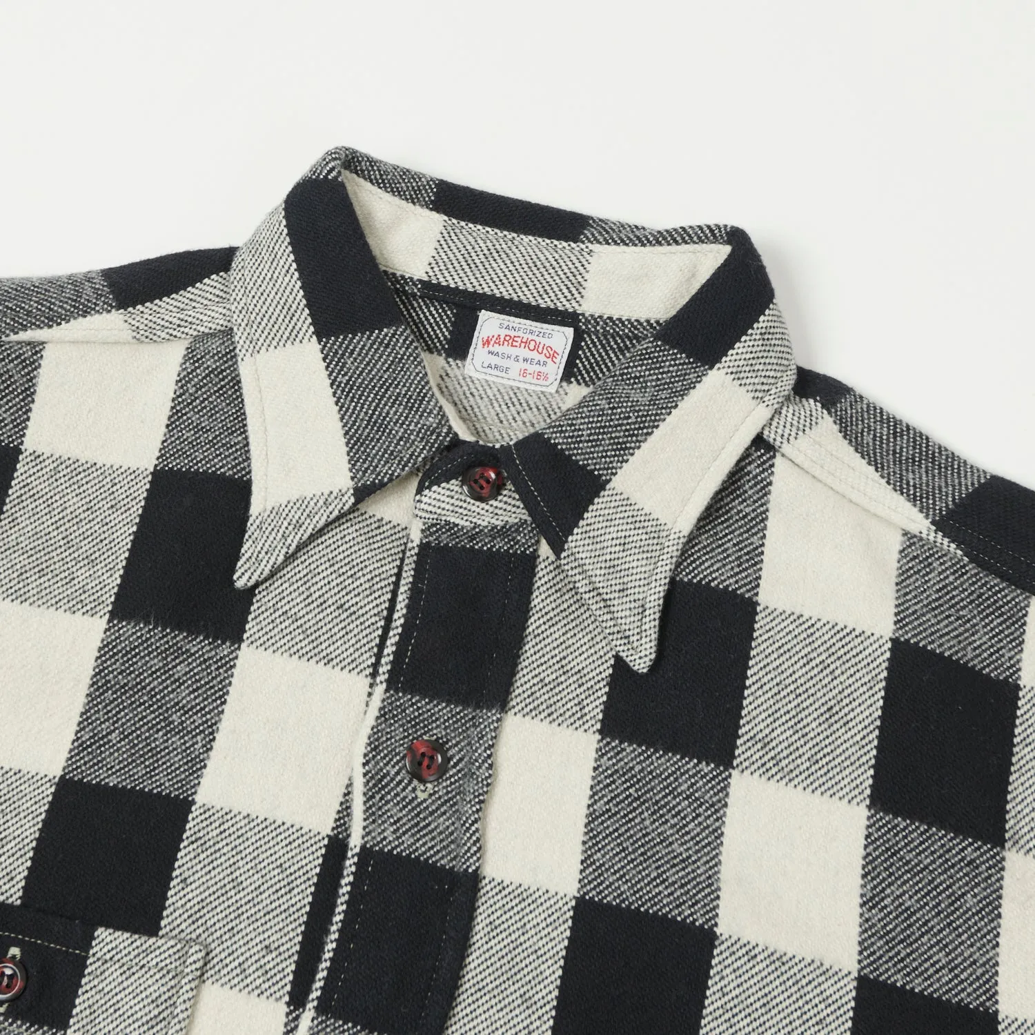 Warehouse & Co 3104 Buffalo Check Flannel Shirt - Black sold by Son of a Stag product image thumbnail 2