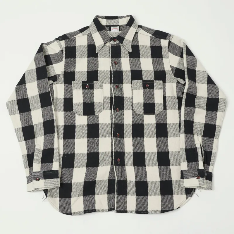 Warehouse & Co 3104 Buffalo Check Flannel Shirt - Black sold by Son of a Stag