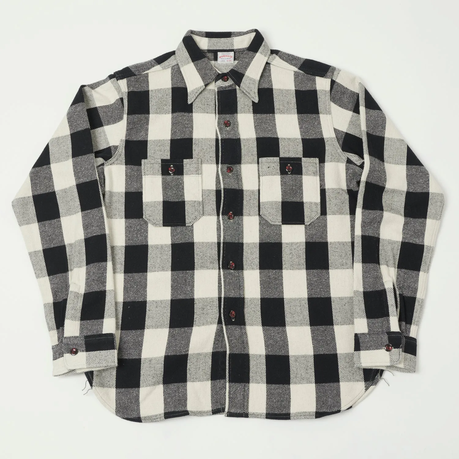 Warehouse & Co 3104 Buffalo Check Flannel Shirt - Black sold by Son of a Stag