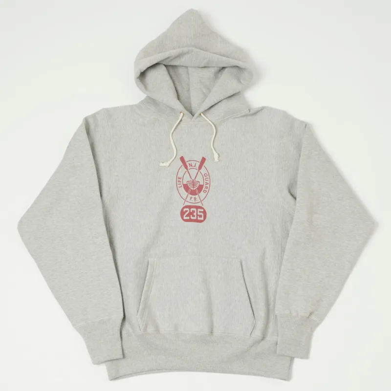 Warehouse & Co 484 'Lifeguard' Reverse Weave Hooded Sweatshirt - Heather Grey sold by Son of a Stag