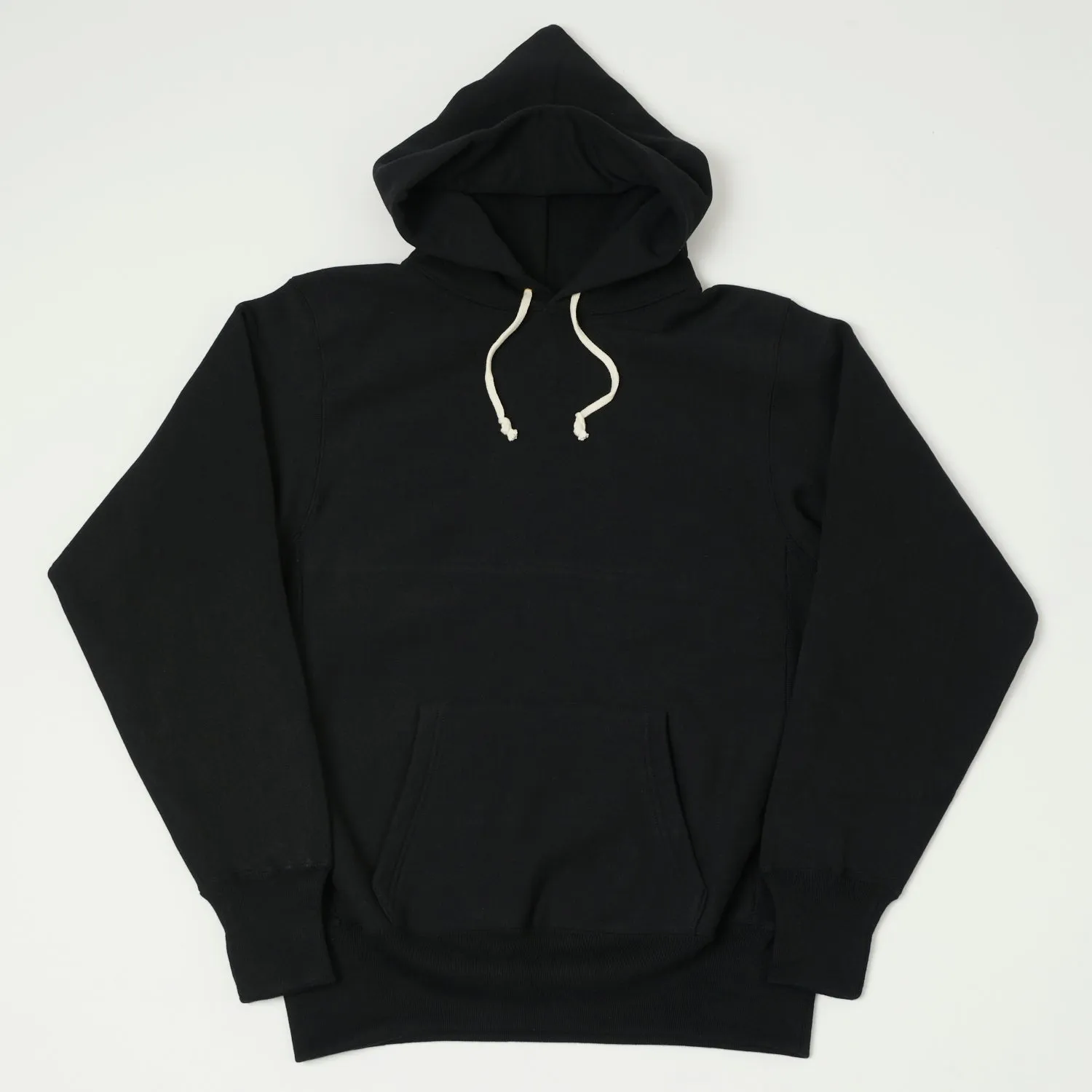 Warehouse & Co 484 Reverse Weave Hooded Sweatshirt - Black sold by Son of a Stag