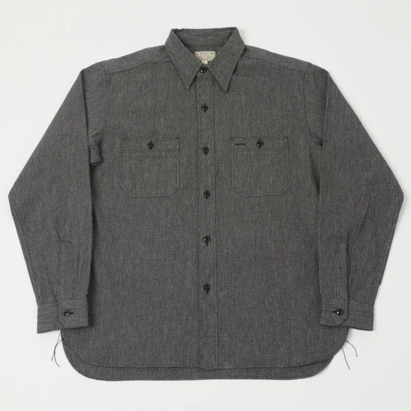 Buzz Rickson's Covert Cloth Work Shirt - Black sold by Son of a Stag