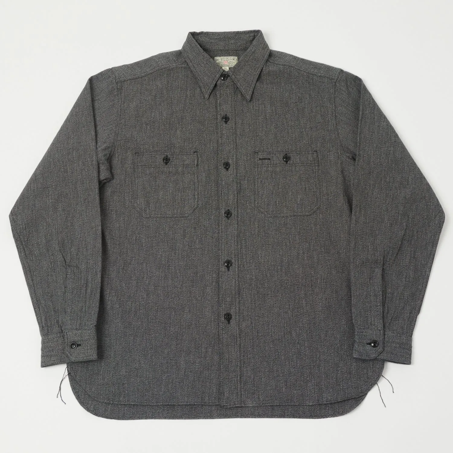 Buzz Rickson's Covert Cloth Work Shirt - Black sold by Son of a Stag