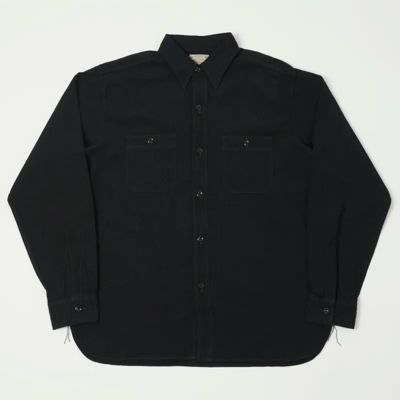 Buzz Rickson's x William Gibson Chambray Work Shirt - Black sold by Son of a Stag