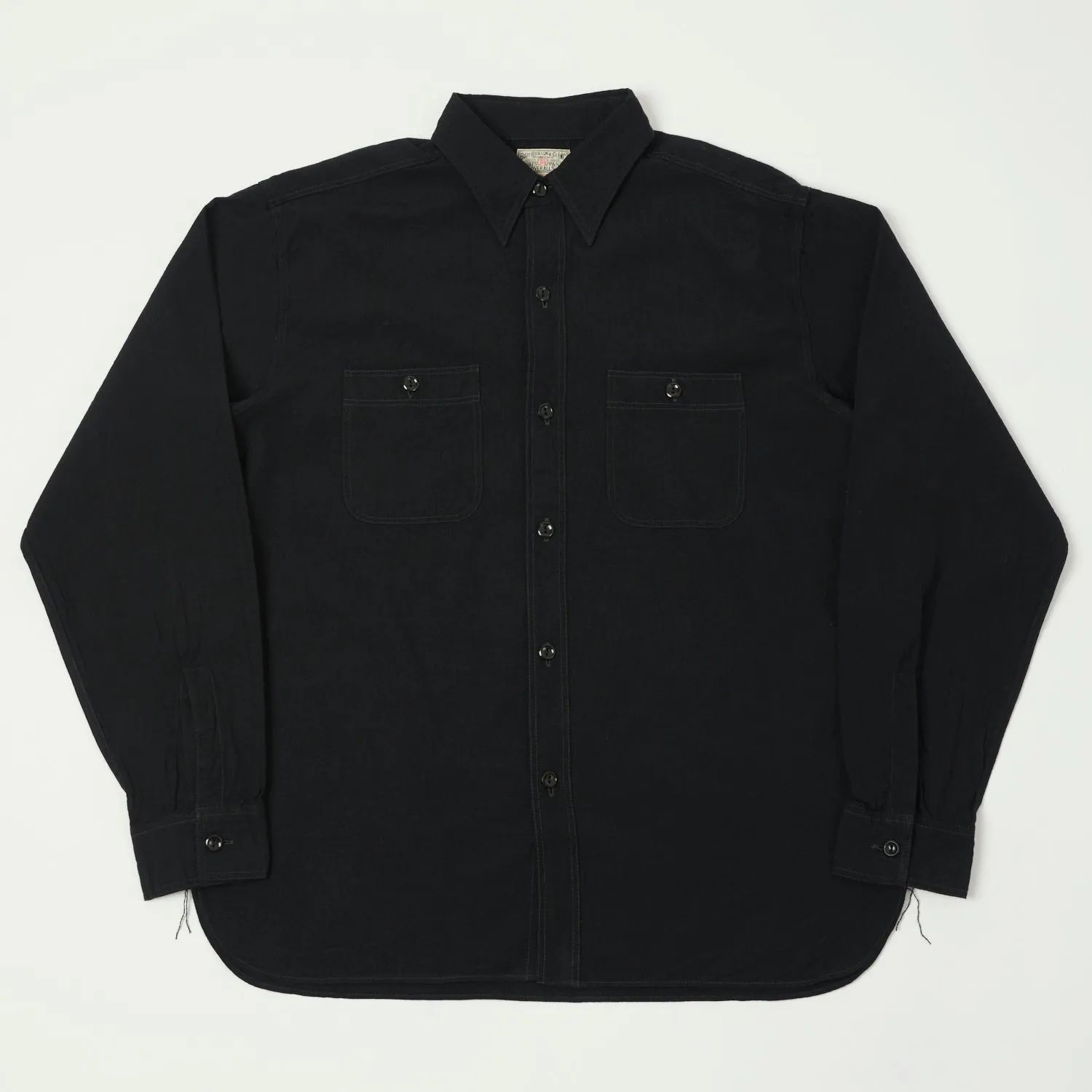 Buzz Rickson's x William Gibson Chambray Work Shirt - Black sold by Son of a Stag