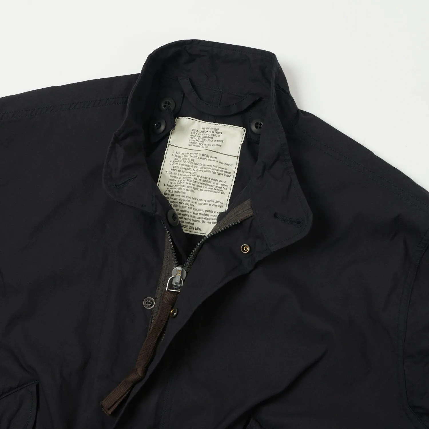 Buzz Rickson's x William Gibson Extreme Cold Weather M-65 Parka - Black sold by Son of a Stag product image thumbnail 2