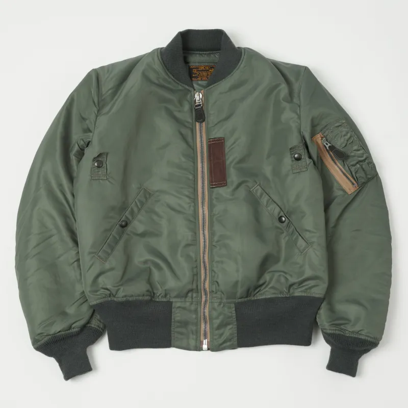 Buzz Rickson's MA-1 'Slender' Flight Jacket - Olive sold by Son of a Stag