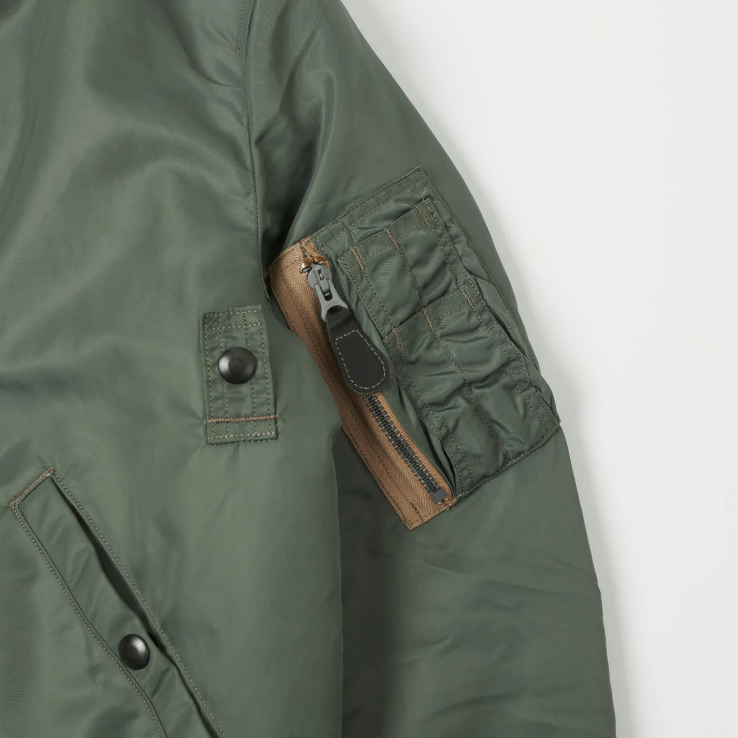 Buzz Rickson's MA-1 'Slender' Flight Jacket - Olive sold by Son of a Stag product image thumbnail 5