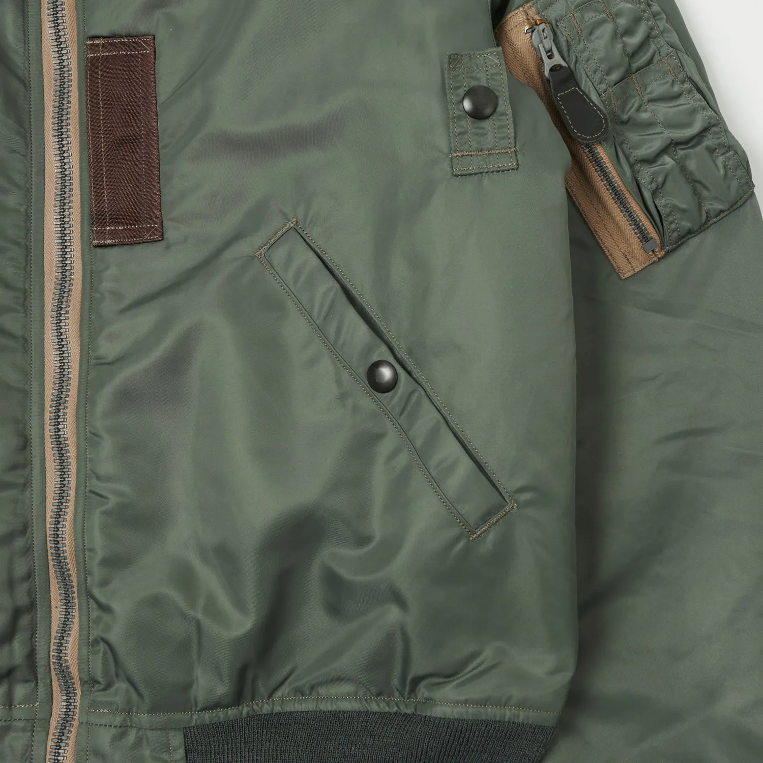Buzz Rickson's MA-1 'Slender' Flight Jacket - Olive sold by Son of a Stag product image thumbnail 4