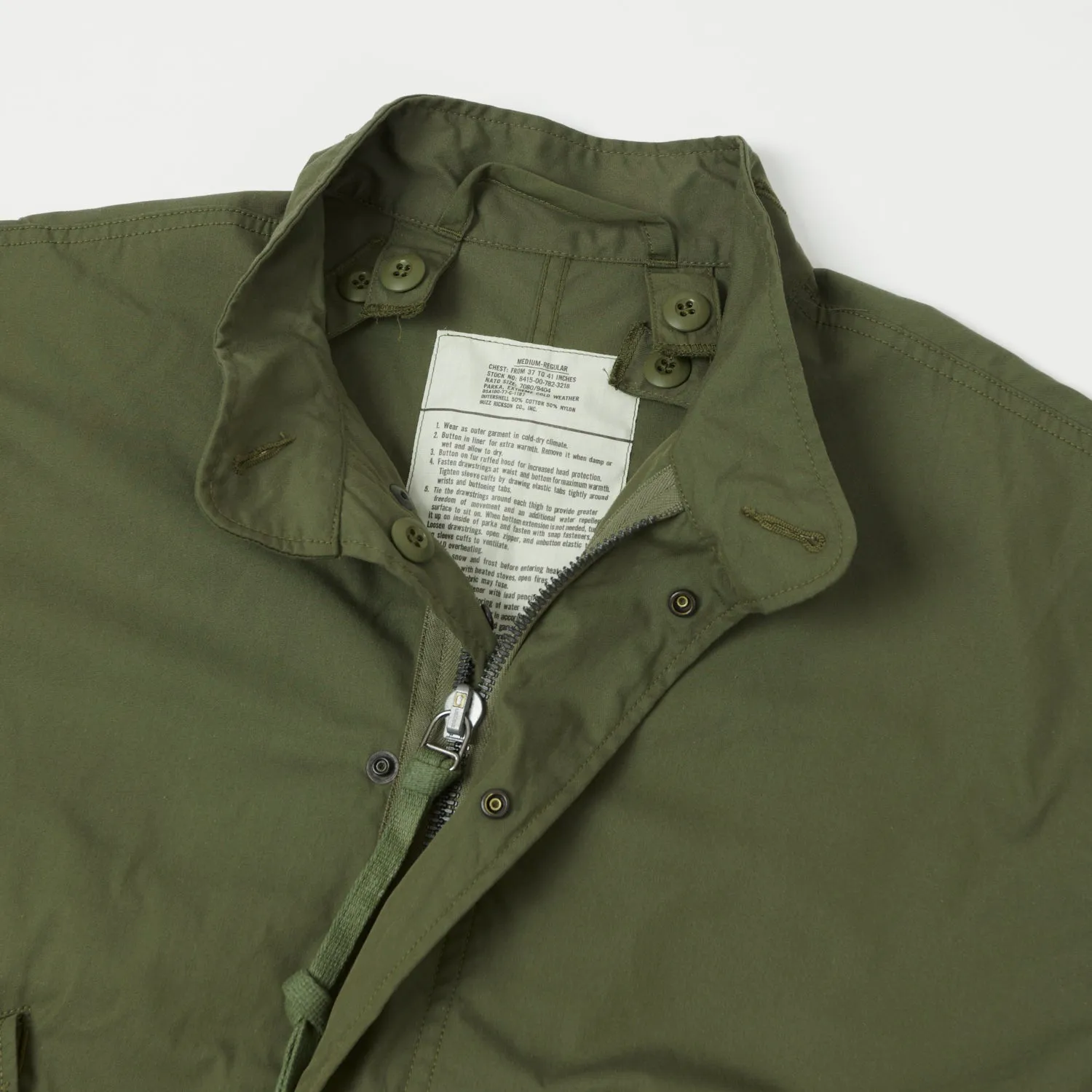 Buzz Rickson's U.S. Army M-65 Cold Weather Parka - Olive Drab sold by Son of a Stag product image thumbnail 2