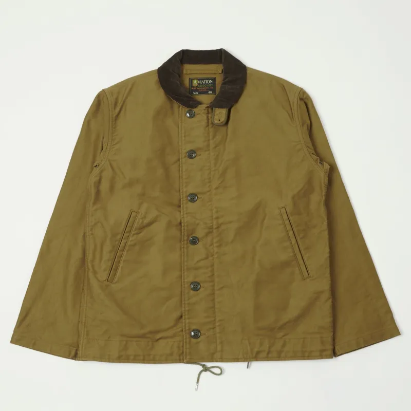 Buzz Rickson's ‘Aviation Associates’ N-1 Civilian Model Deck Jacket - Khaki sold by Son of a Stag