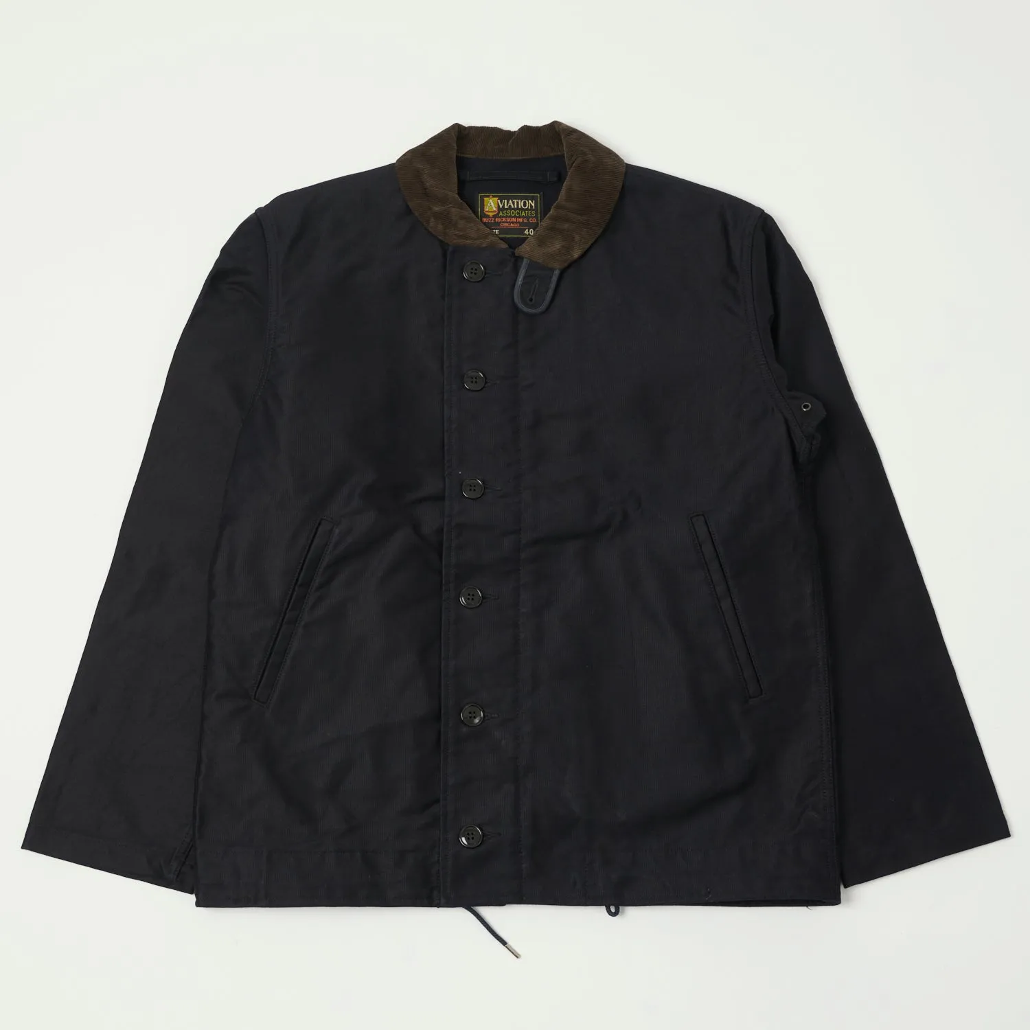 Buzz Rickson's ‘Aviation Associates’ N-1 Civilian Model Deck Jacket - Navy sold by Son of a Stag