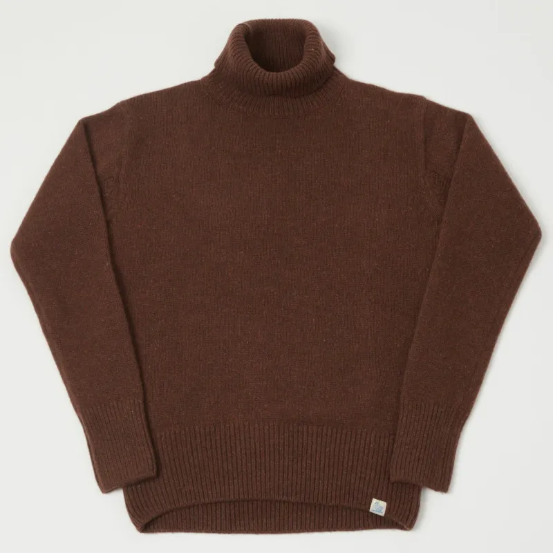 Merz b. Schwanen 'Good Basics' Wool Cashmere Knit Turtleneck - Chestnut sold by Son of a Stag