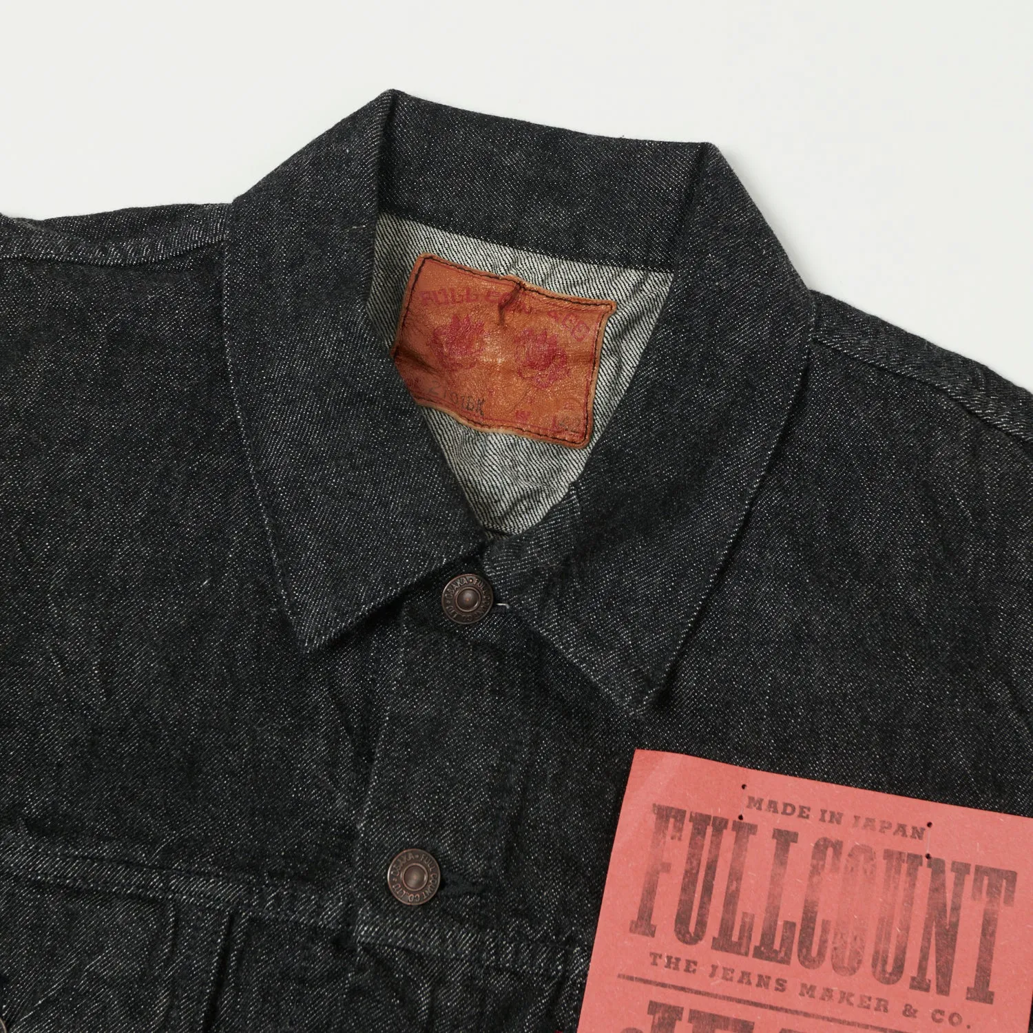 FULLCOUNT 2101 13.7oz Type III Denim Jacket - Black One Wash sold by Son of a Stag product image thumbnail 2