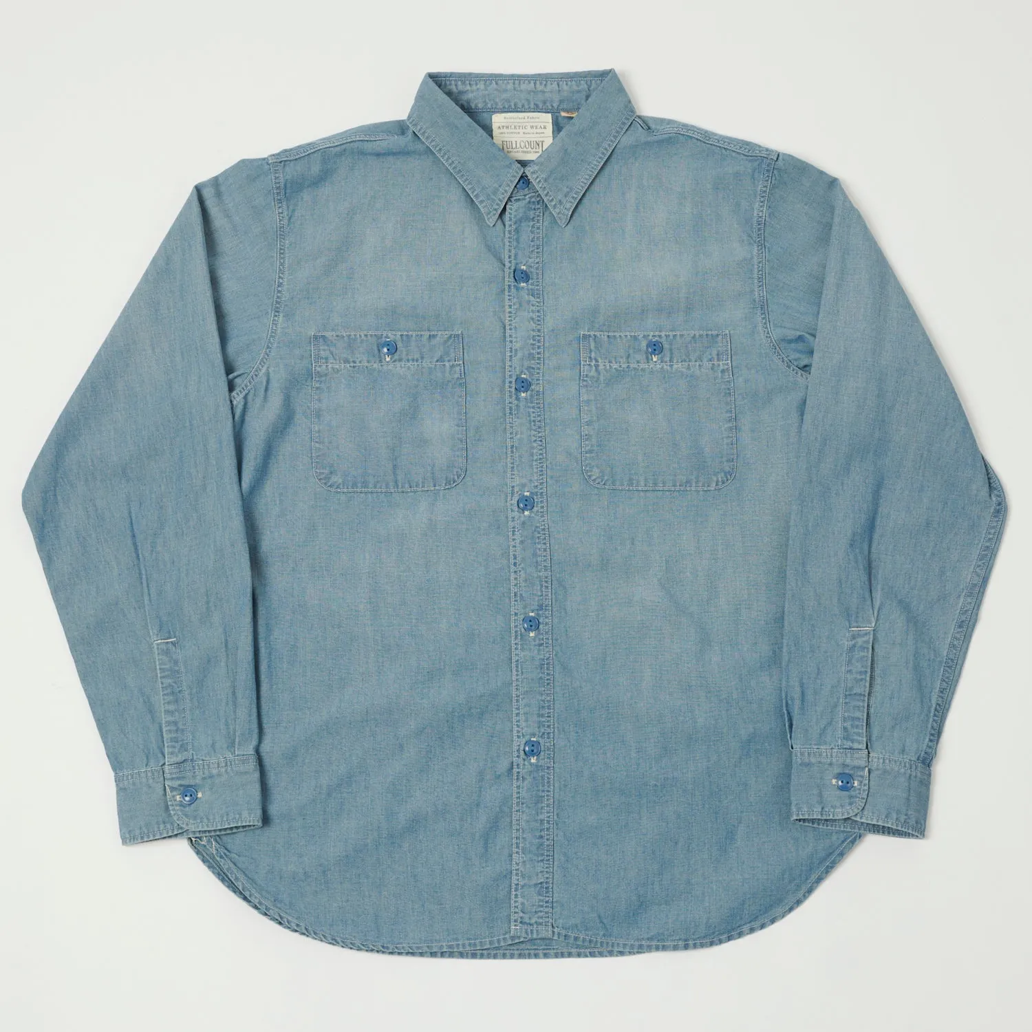 FULLCOUNT 4810 5oz Chambray Work Shirt - Heavy Wash sold by Son of a Stag