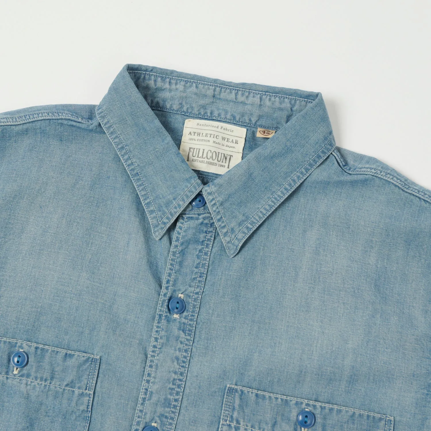 FULLCOUNT 4810 5oz Chambray Work Shirt - Heavy Wash sold by Son of a Stag product image thumbnail 2