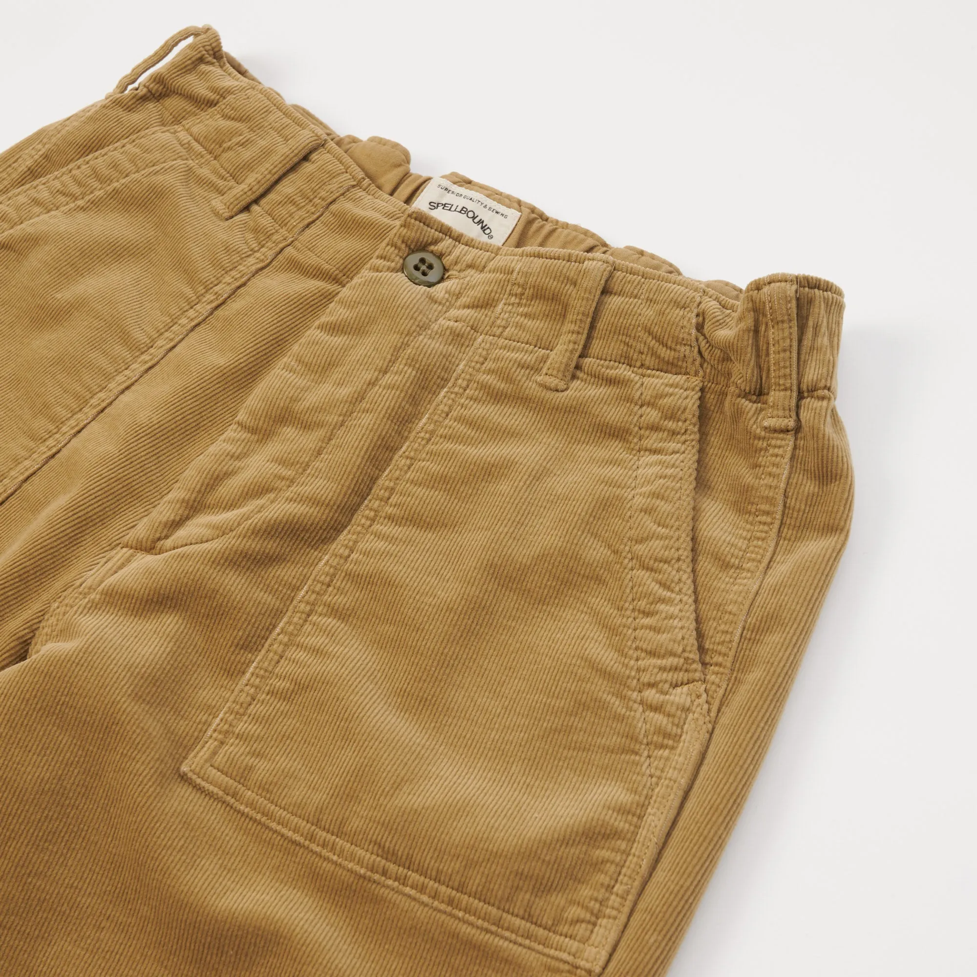 Spellbound Corduroy Baker Trouser - Khaki sold by Son of a Stag product image thumbnail 2