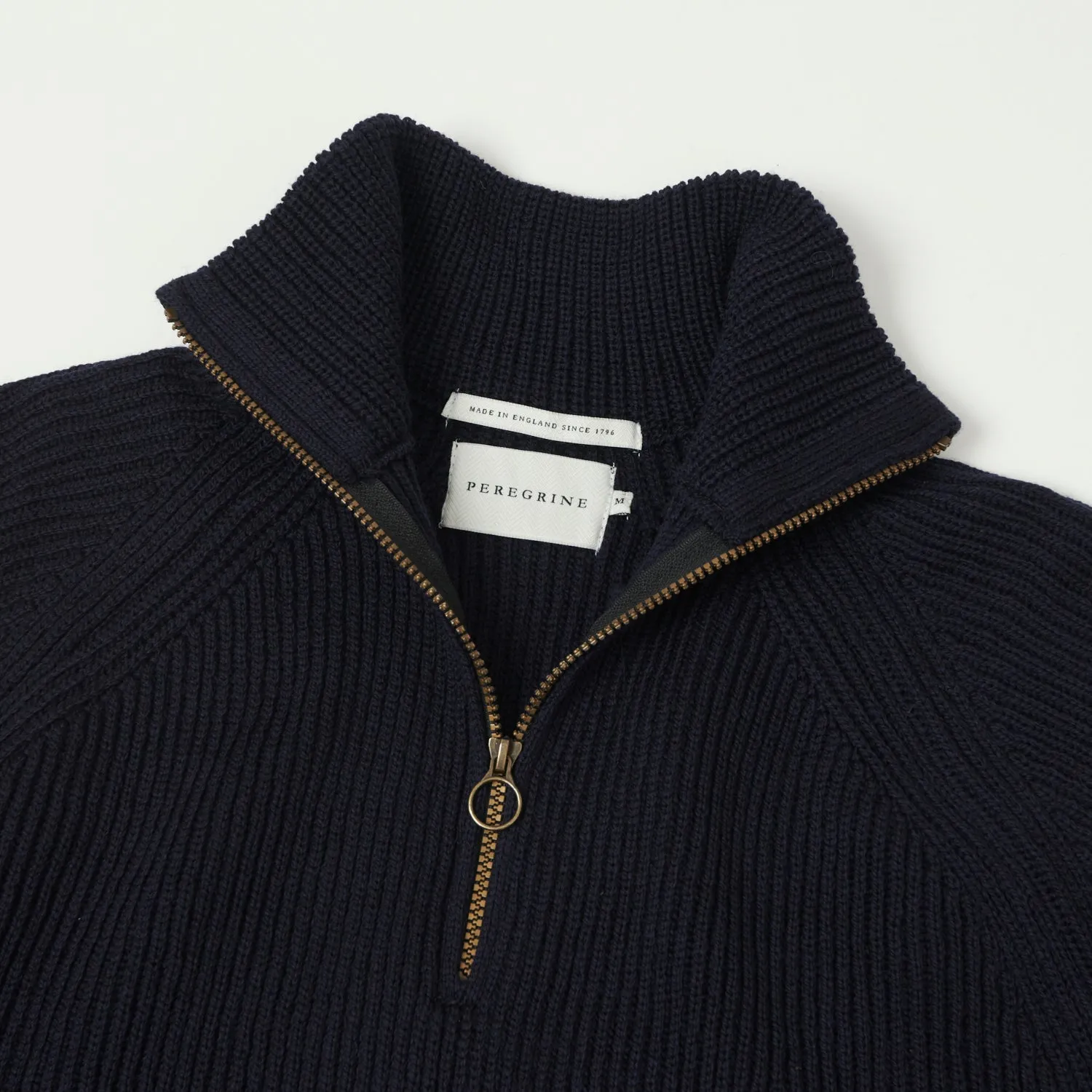 Peregrine Ford Quarter Zip Jumper - Navy sold by Son of a Stag product image thumbnail 2